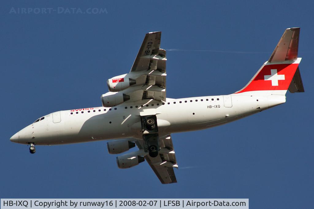 HB-IXQ, 1996 British Aerospace Avro 146-RJ100 C/N E3282, Swiss on ILS-34