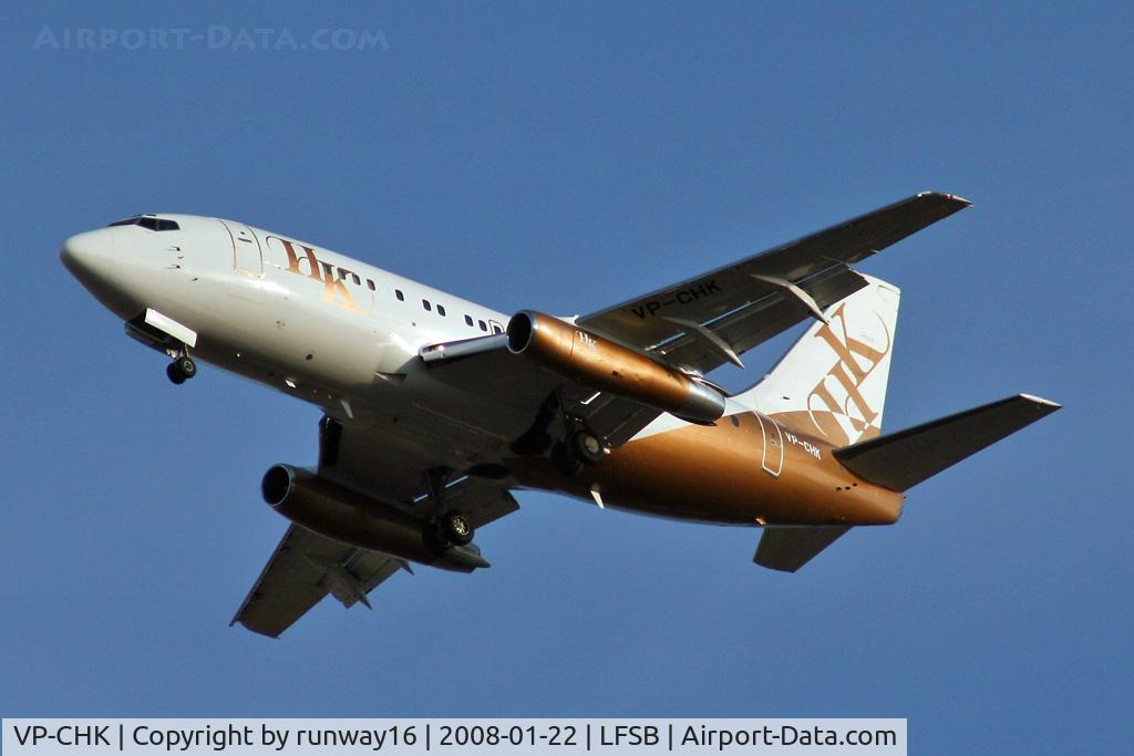 VP-CHK, 1979 Boeing 737-2S9 C/N 21957, landing on ILS-34