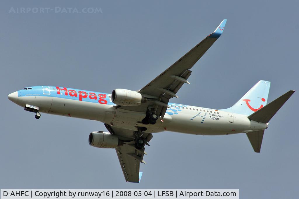 D-AHFC, 1998 Boeing 737-8K5 C/N 27977, landing on ILS-34