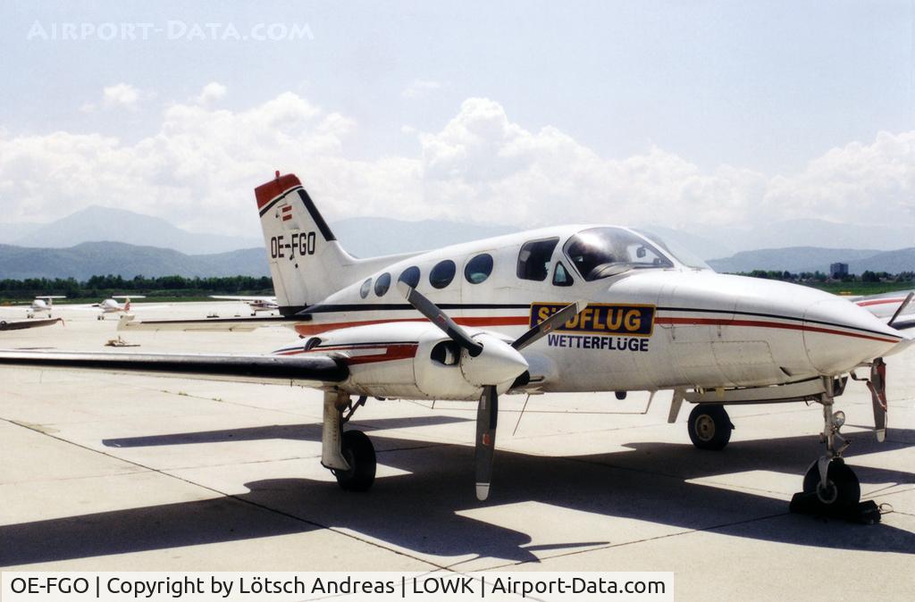 OE-FGO, Cessna 414 Chancellor C/N Not found OE-FGO, scanned from paperpicture used by Südflug Flugsportclub