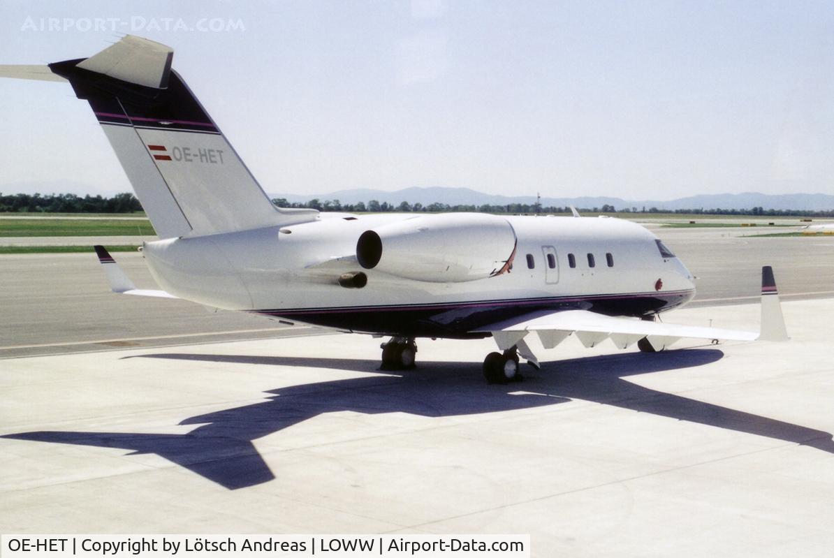 OE-HET, 1983 Canadair Challenger 600S (CL-600-1A11) C/N 1085, scanned from paperpicture used by Grossmann Air Service