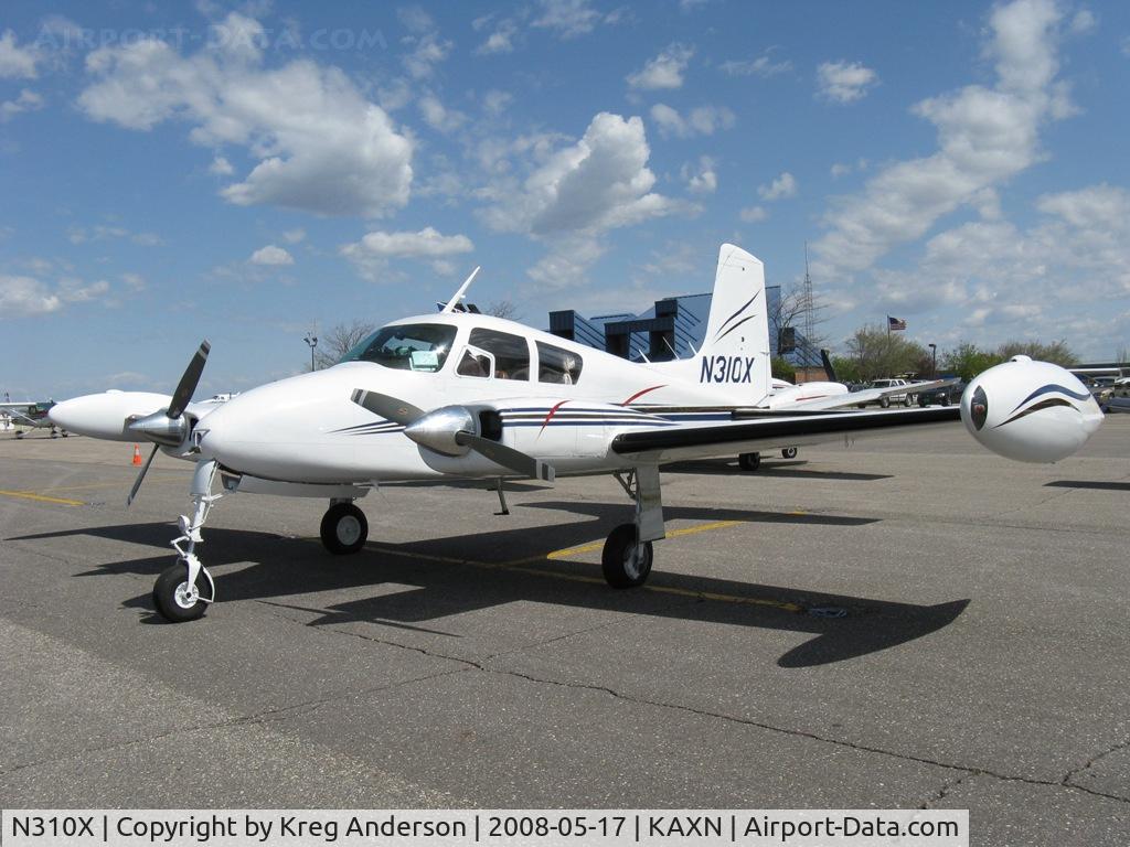 N310X, 1958 Cessna 310B C/N 35637, Recently repainted in Arkansas.