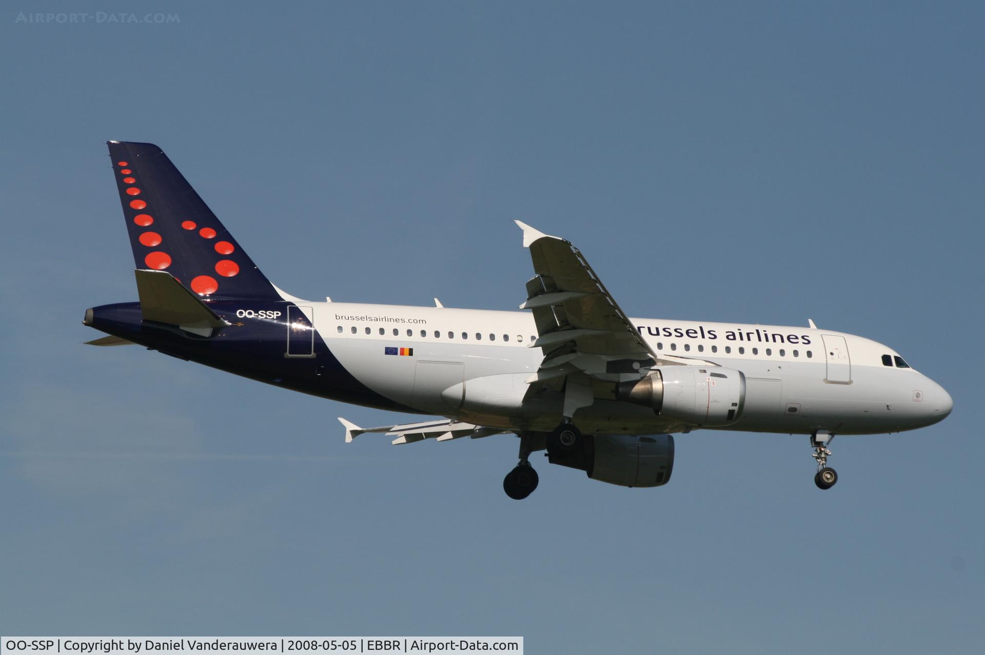 OO-SSP, 1996 Airbus A319-113 C/N 644, descending to rwy 02
