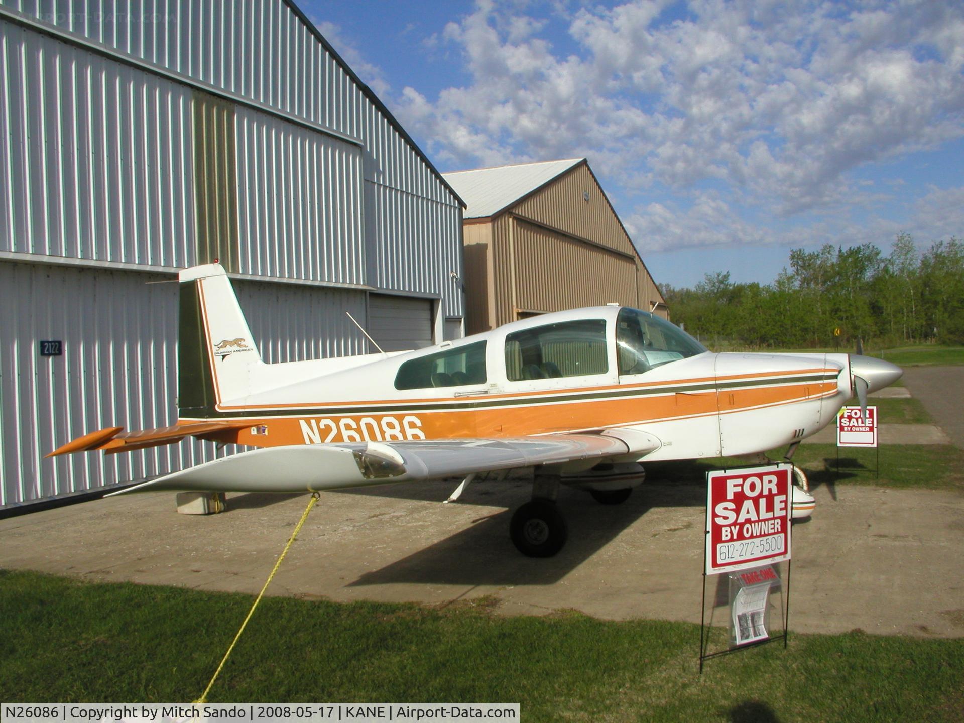 N26086, 1977 Grumman American AA-5A Cheetah C/N AA5A0326, Parked outside the hangar.