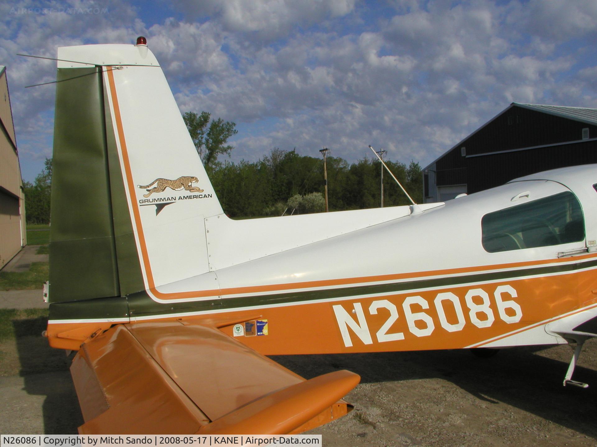 N26086, 1977 Grumman American AA-5A Cheetah C/N AA5A0326, Parked outside the hangar.