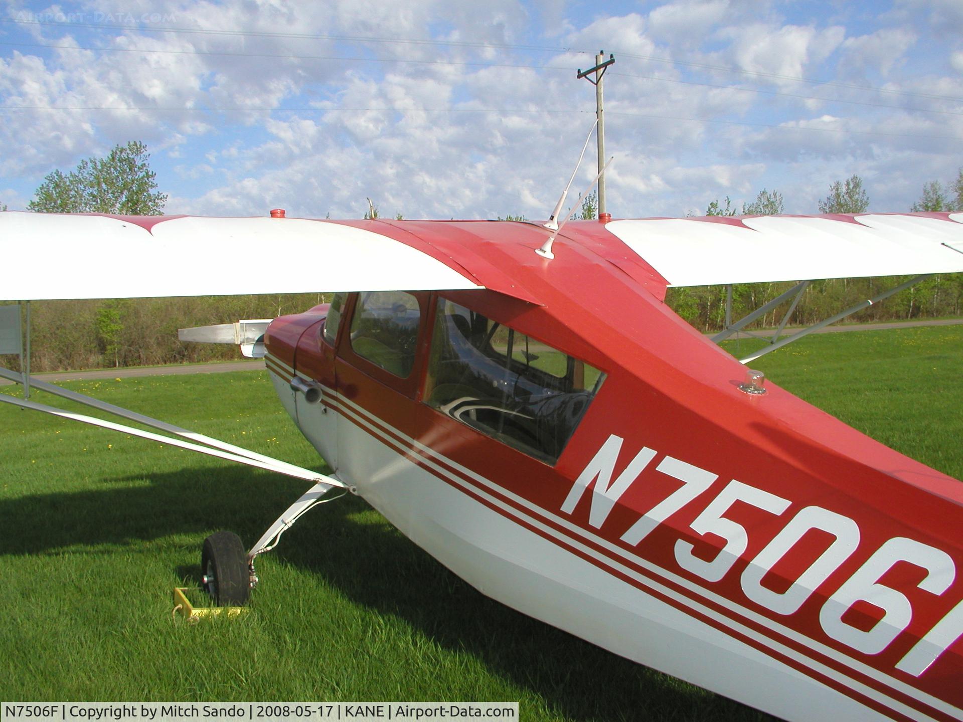 N7506F, 1969 Champion 7ECA Citabria C/N 717, Tied down at Anoka County.