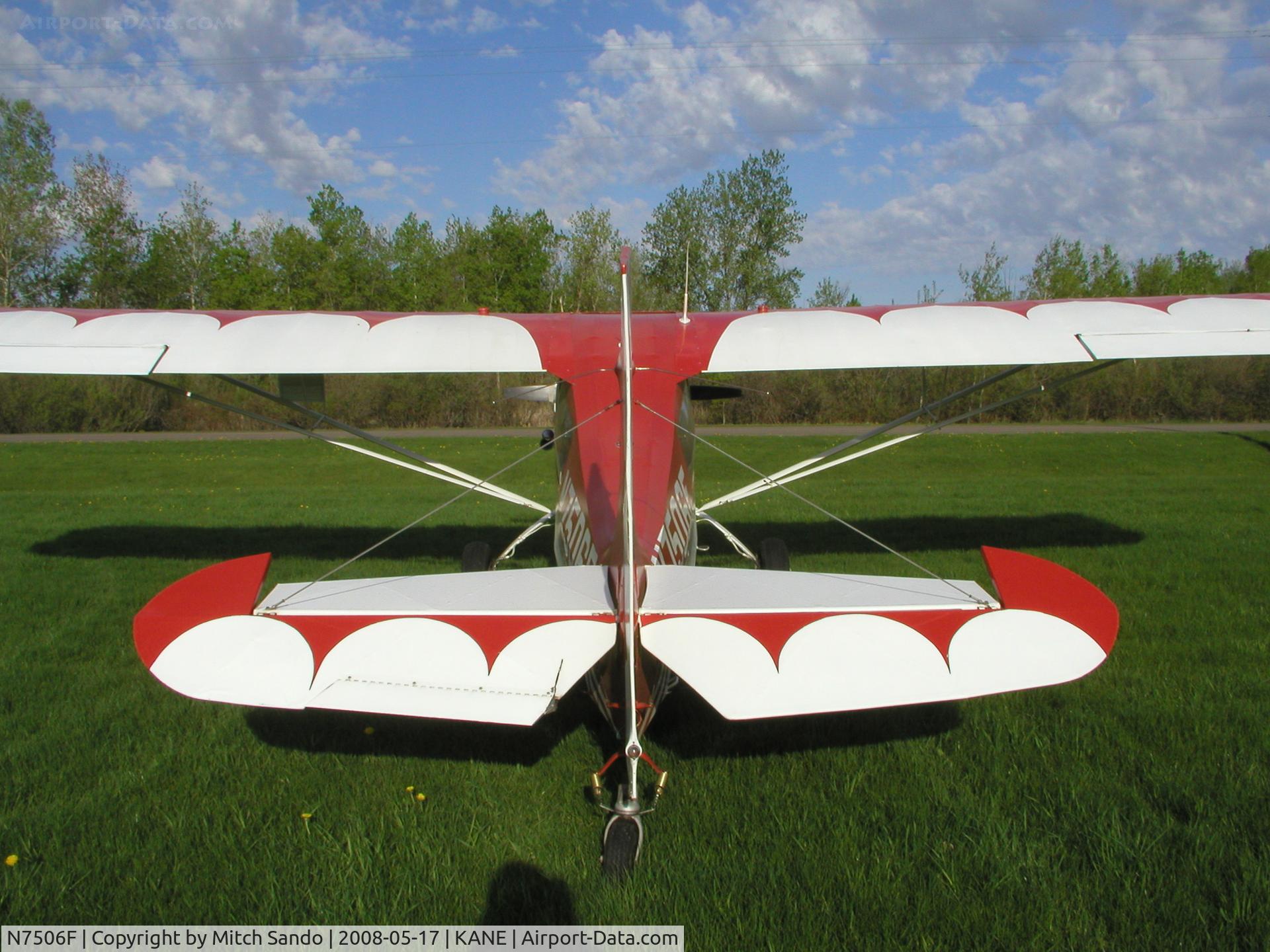 N7506F, 1969 Champion 7ECA Citabria C/N 717, Tied down at Anoka County.