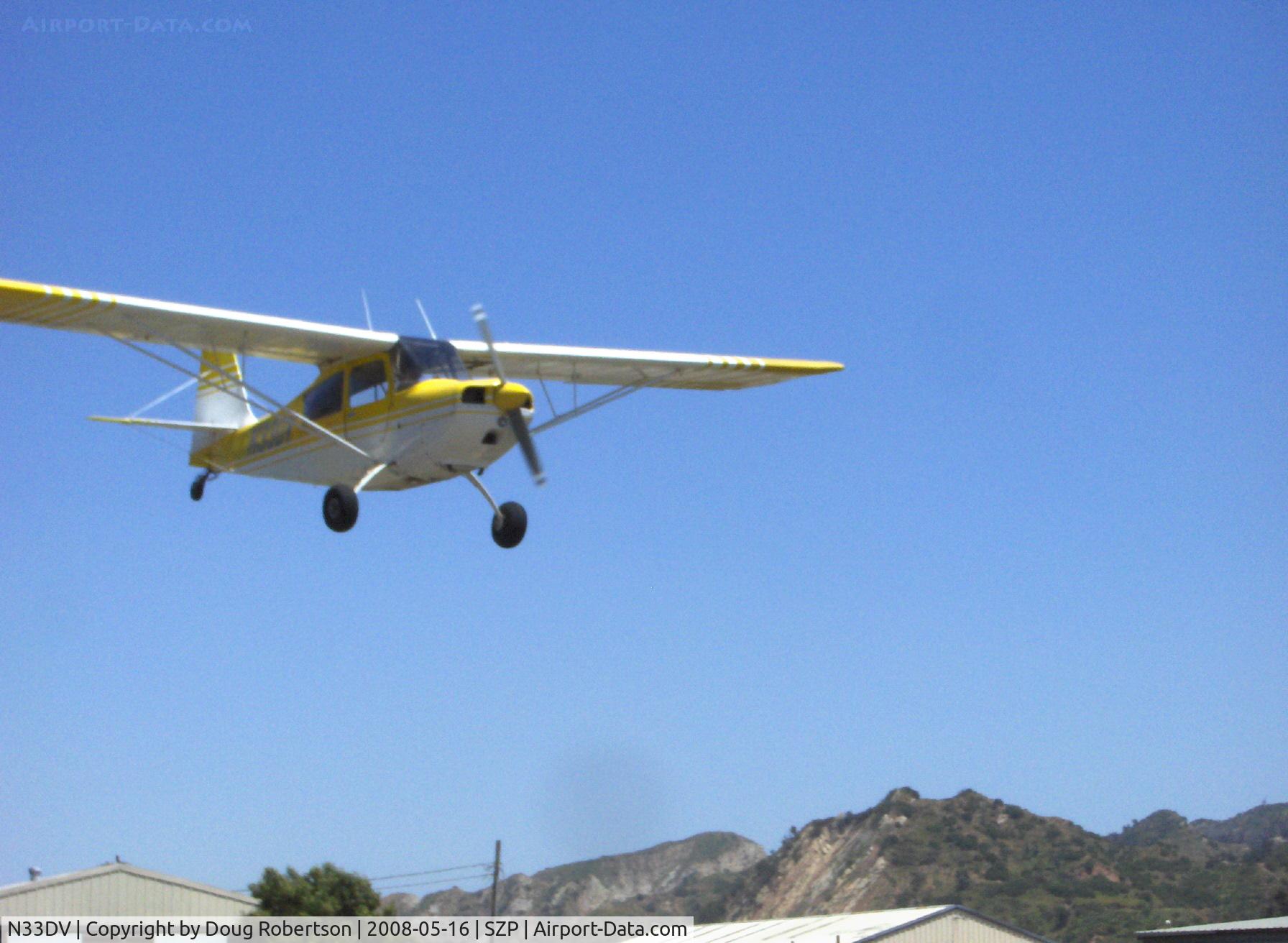 N33DV, 1970 Champion 7GCBC C/N 234-70, 1970 Champion 7GCBC CITABRIA, Lycoming O-320-A2B 150 Hp, on final Rwy 22