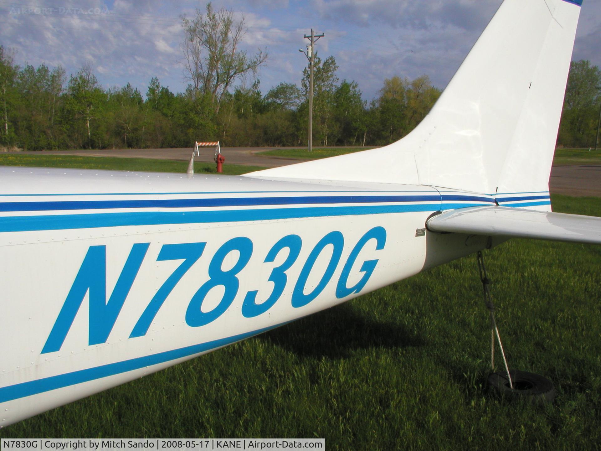 N7830G, 1970 Cessna 172L C/N 17259530, Tied down at Anoka County.