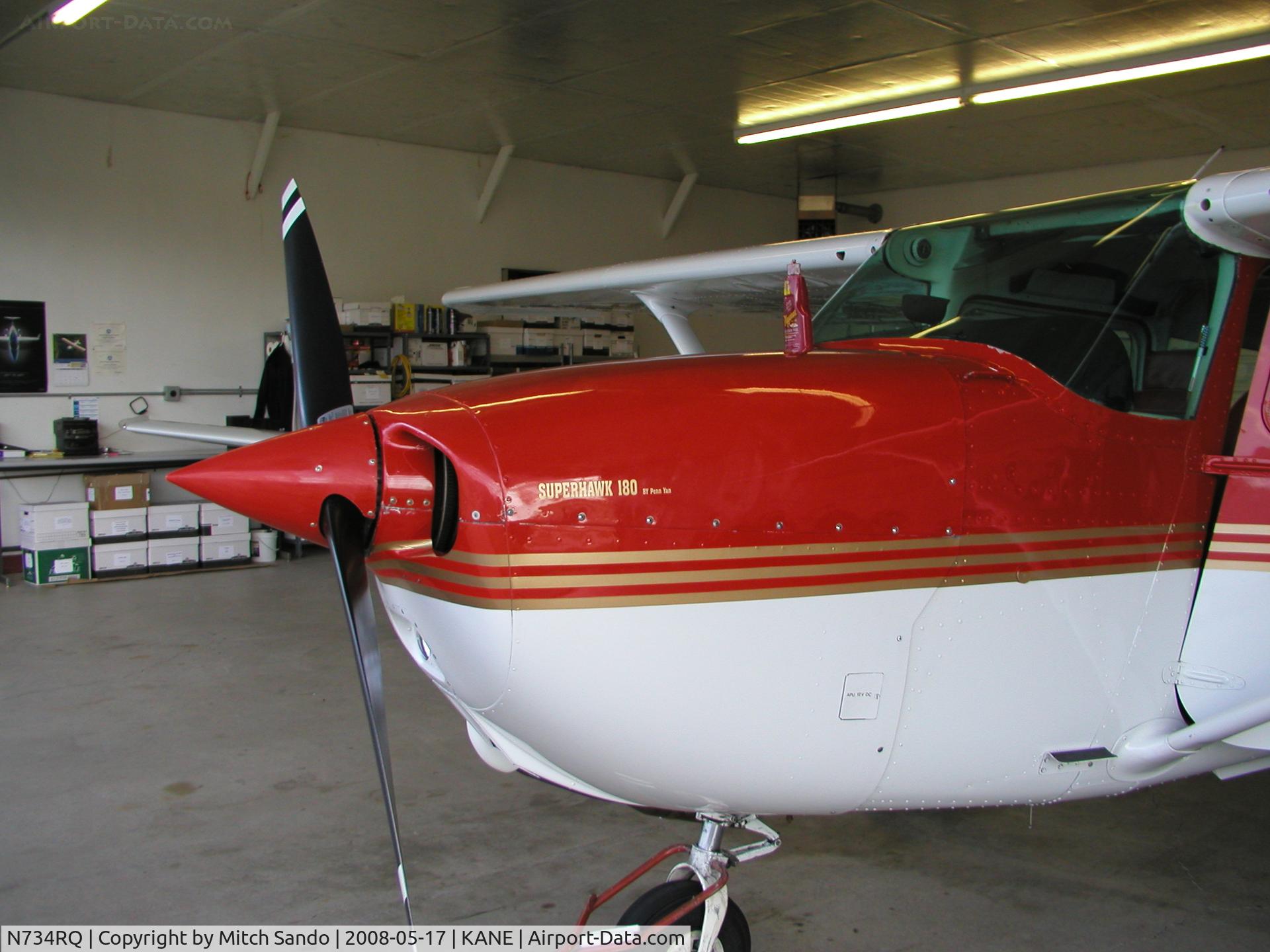 N734RQ, 1977 Cessna 172N C/N 17269058, Parked inside the hangar.