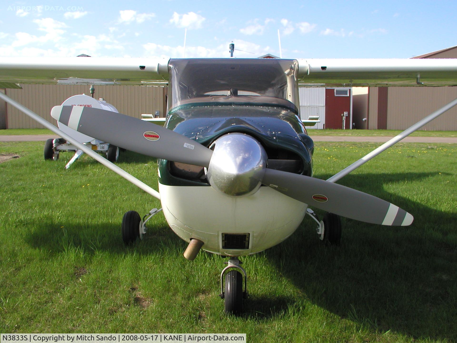 N3833S, 1963 Cessna 172E C/N 17251033, Tied down at Anoka County.