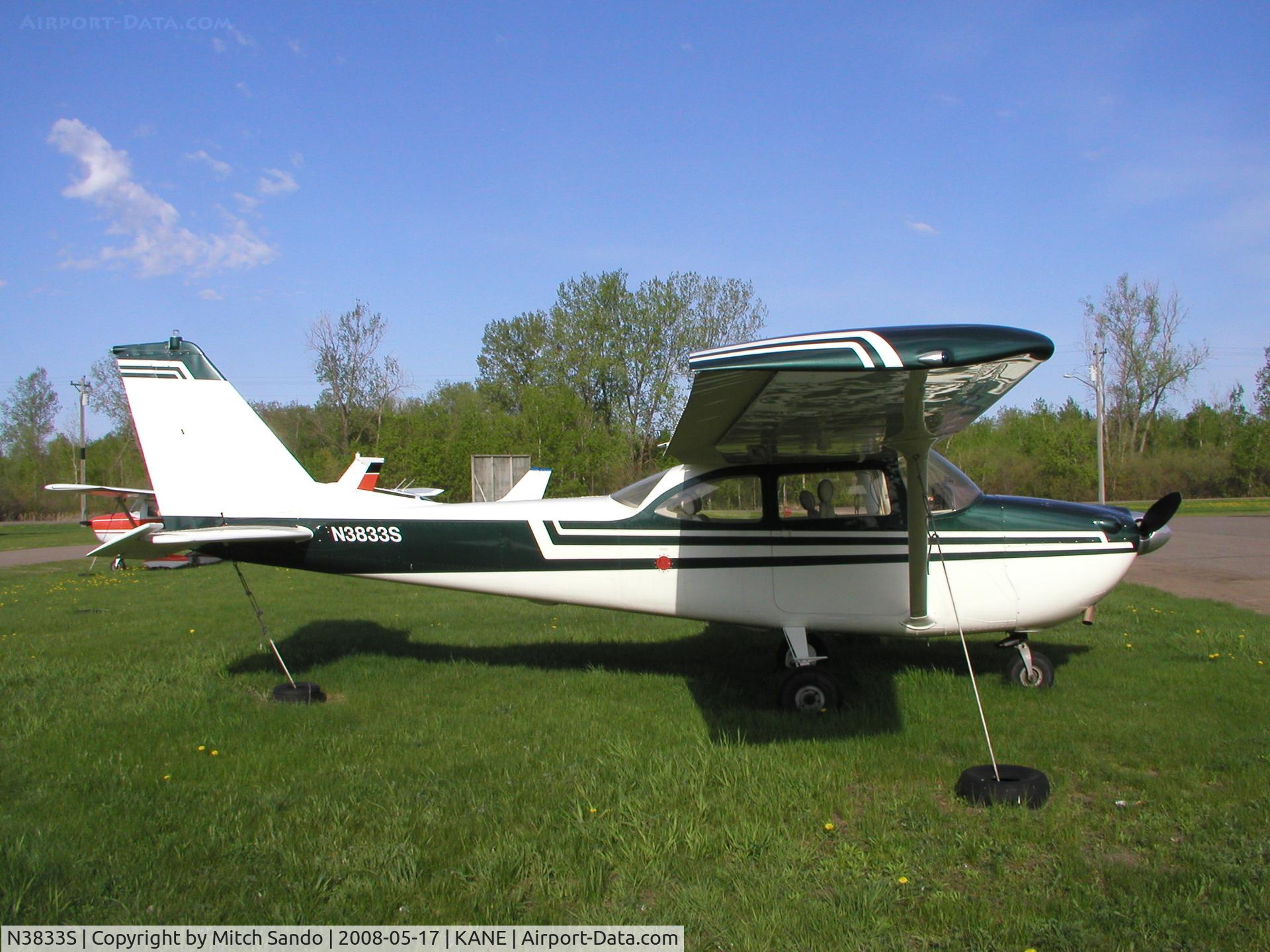 N3833S, 1963 Cessna 172E C/N 17251033, Tied down at Anoka County.