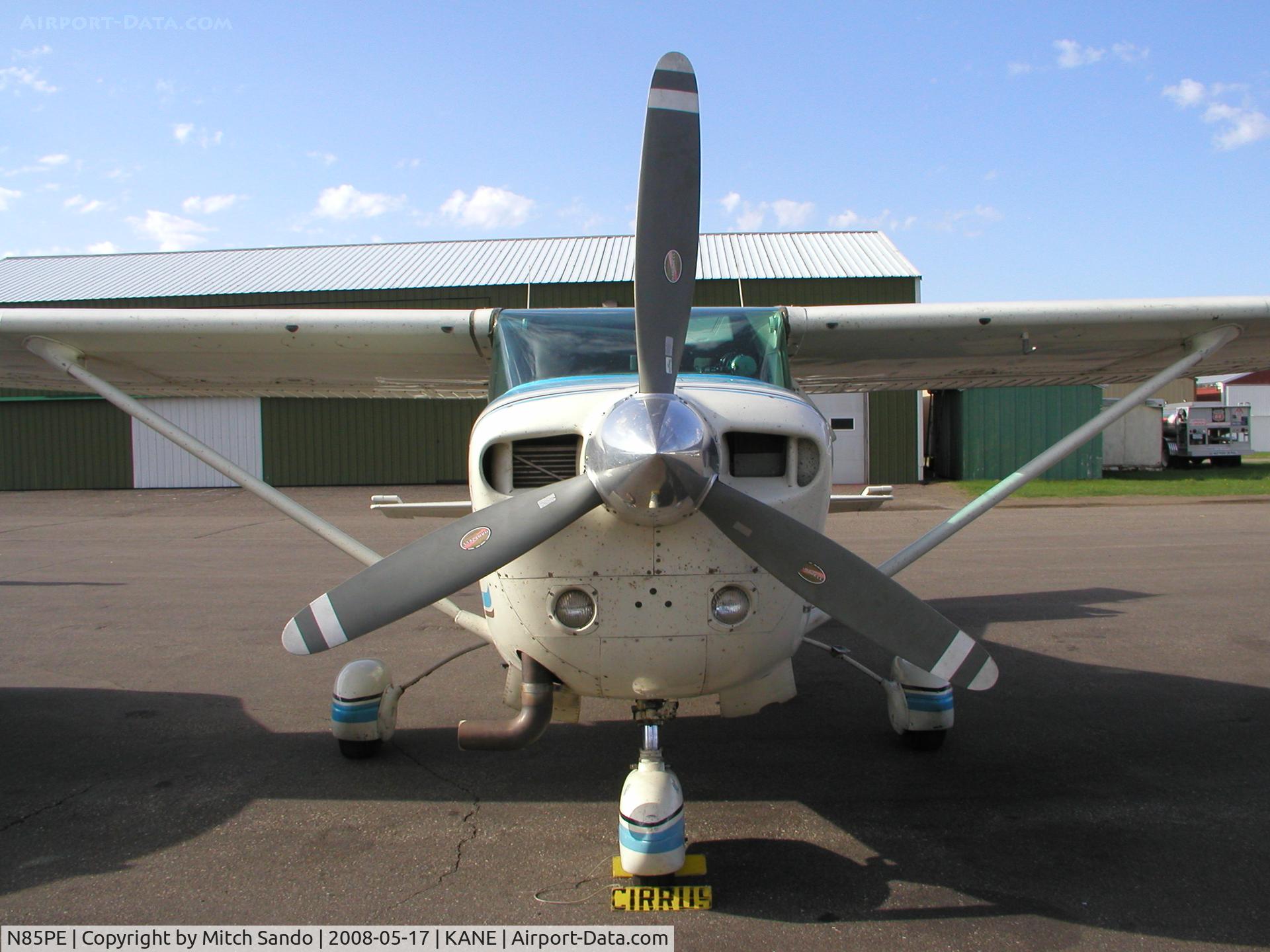 N85PE, 1975 Cessna TU206F Turbo Stationair C/N U20602774, Parked on the ramp at Cirrus Flight Operations.