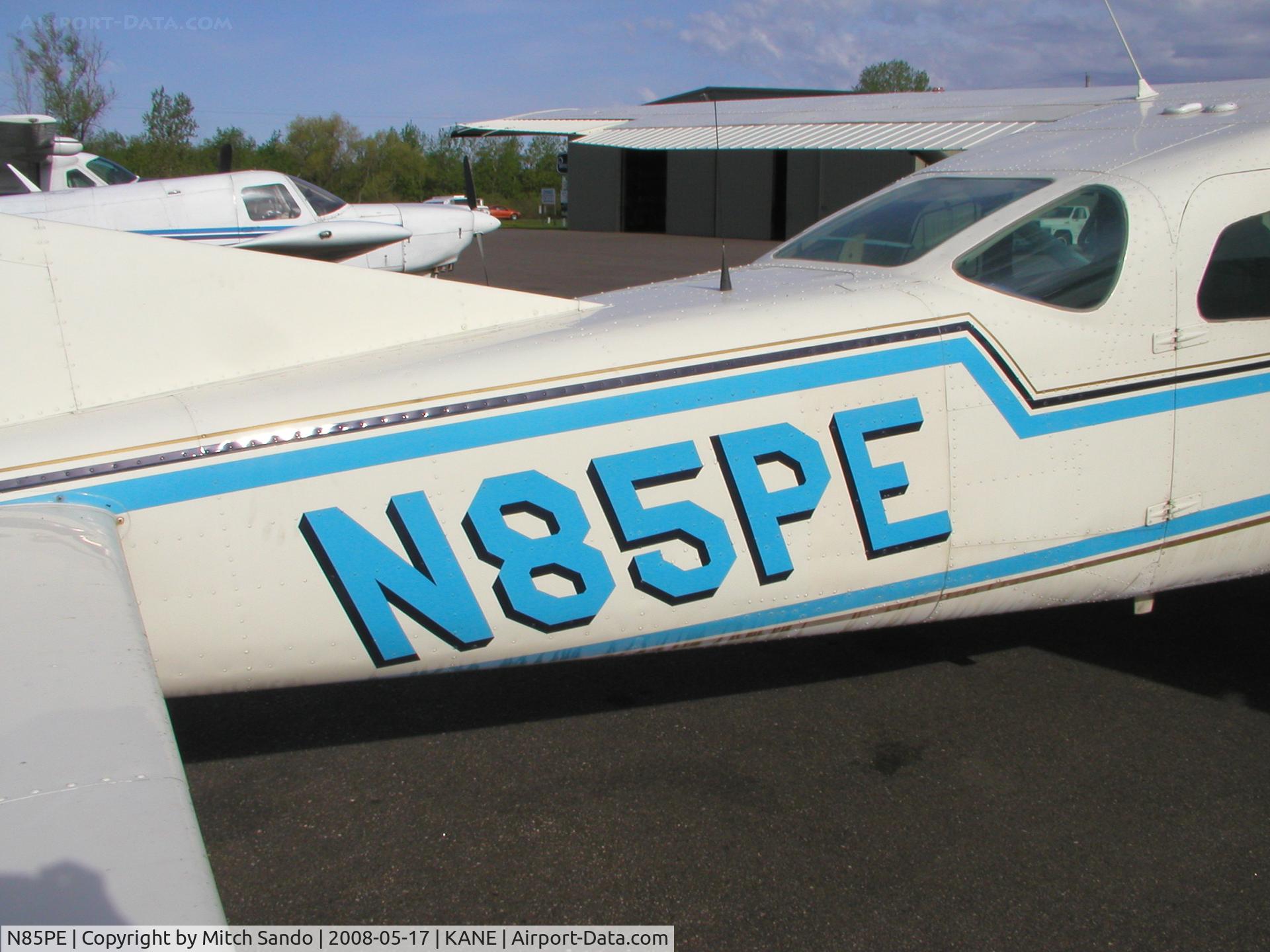 N85PE, 1975 Cessna TU206F Turbo Stationair C/N U20602774, Parked on the ramp at Cirrus Flight Operations.