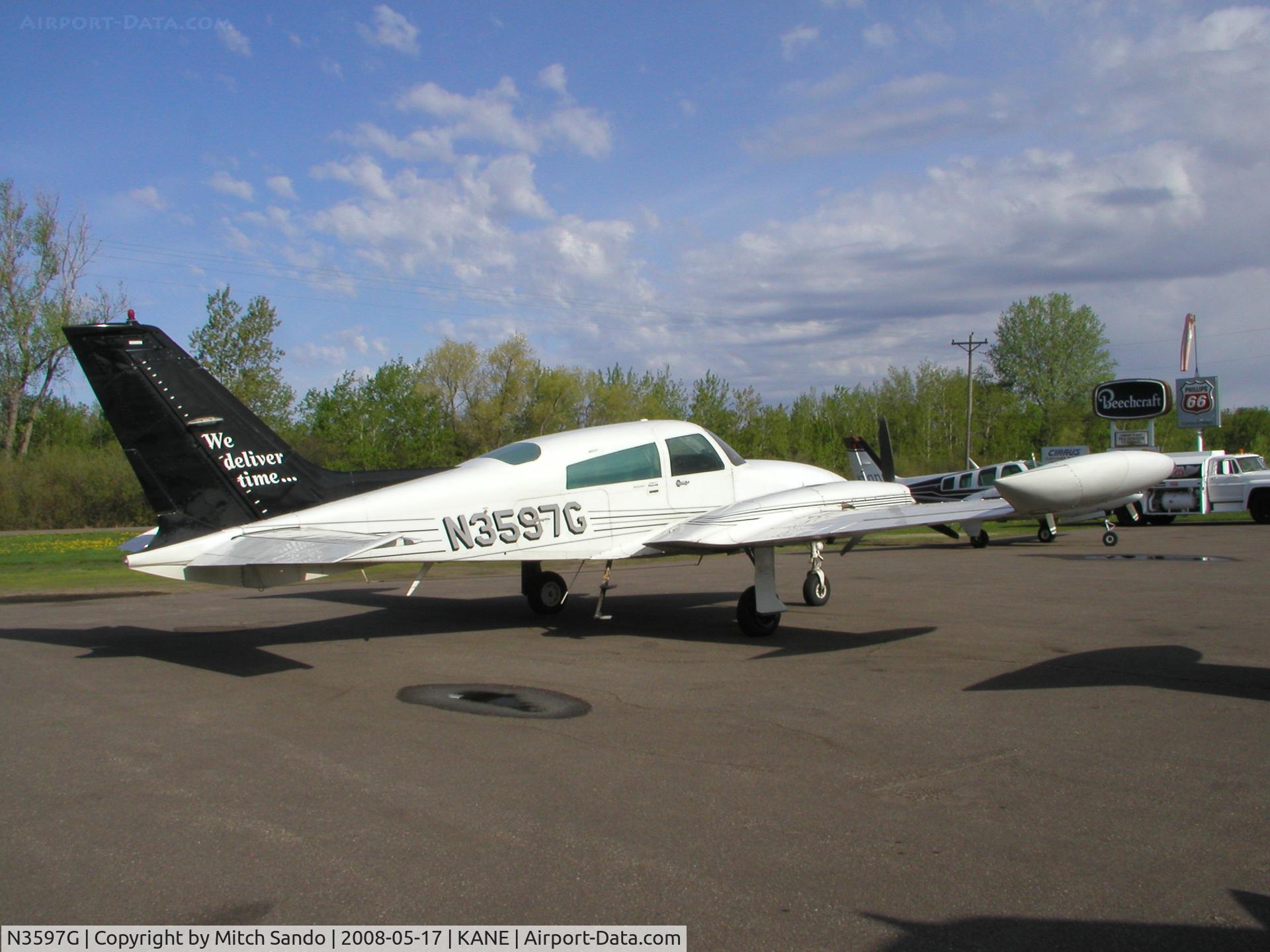 N3597G, Cessna 310R C/N 310R0875, Parked on the ramp at Cirrus Flight Operations.