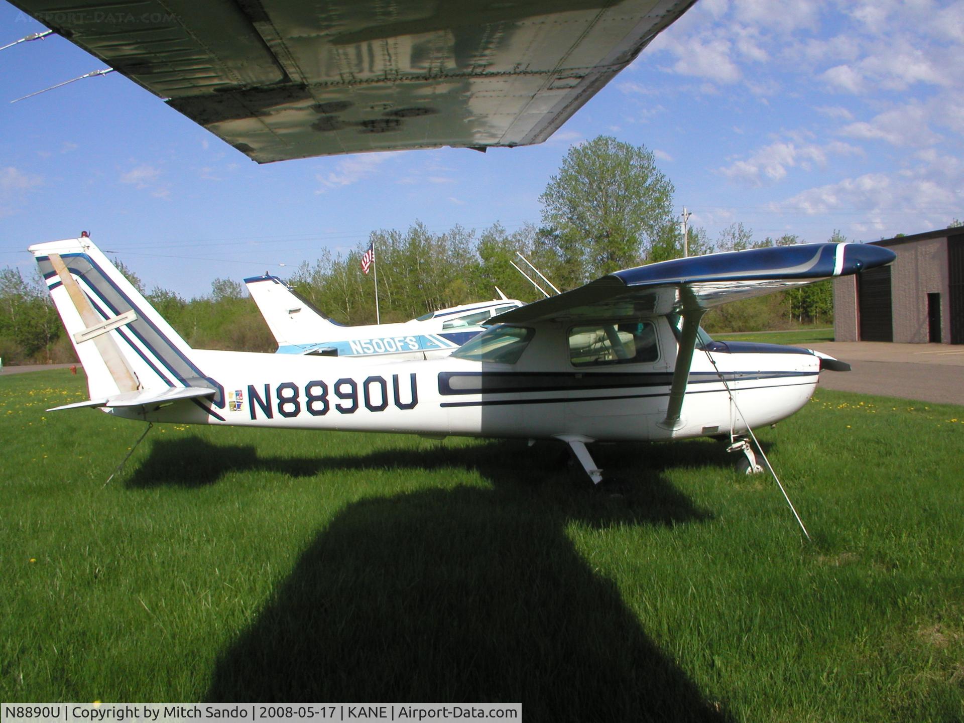 N8890U, 1976 Cessna 150M C/N 15078013, Tied down at Anoka County.