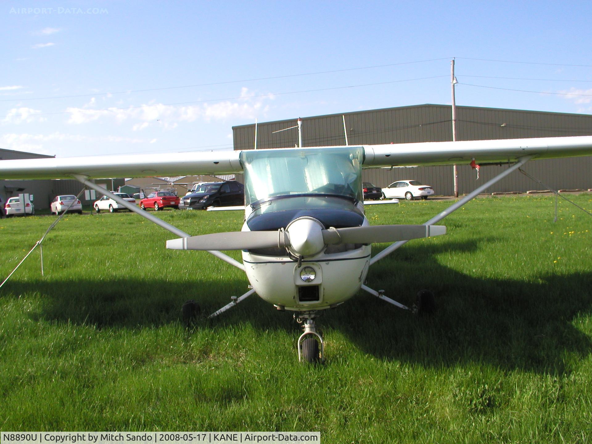 N8890U, 1976 Cessna 150M C/N 15078013, Tied down at Anoka County.