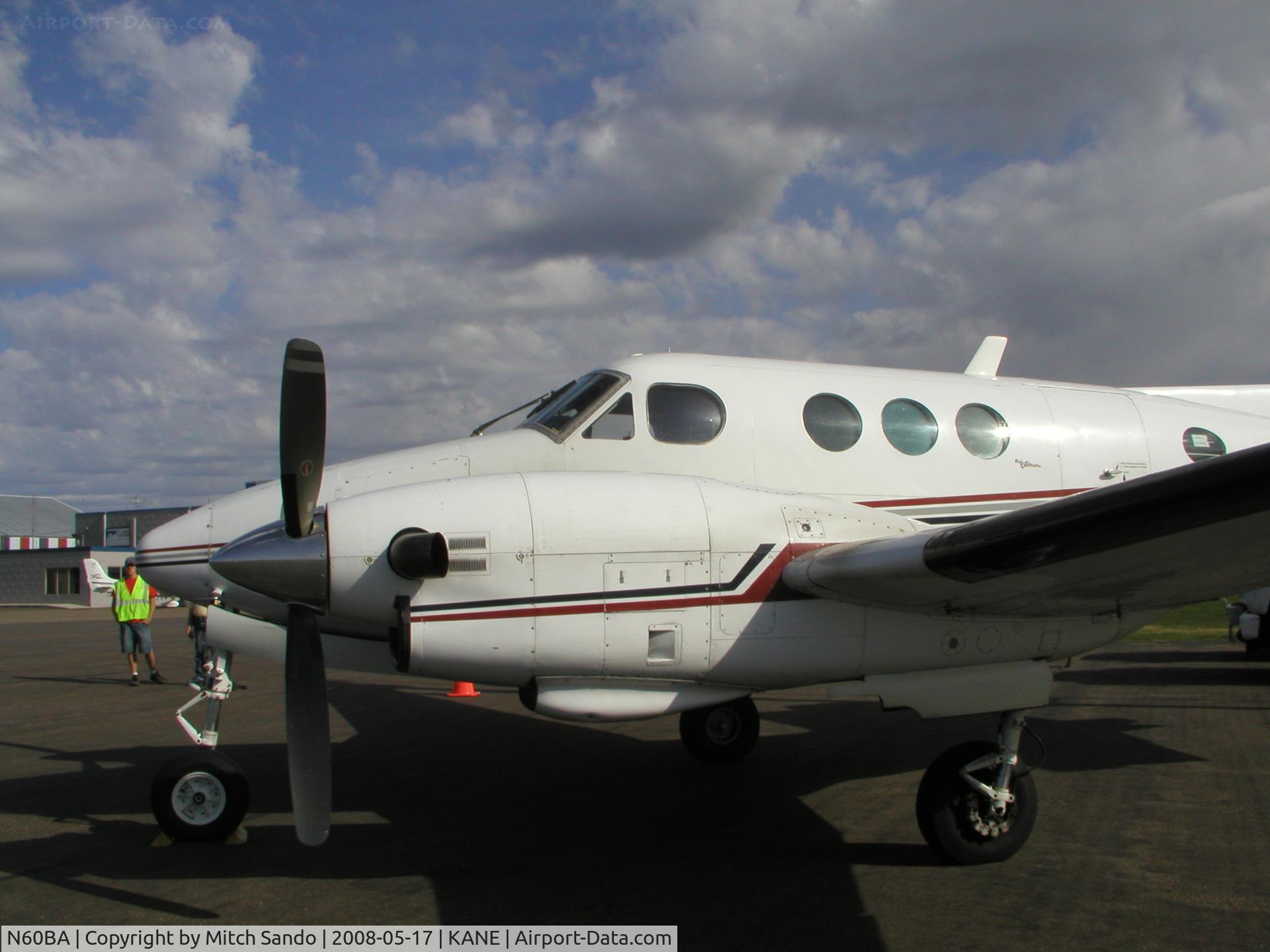 N60BA, Beech E-90 King Air C/N LW-79, Parked on the ramp at Cirrus Flight Operations.