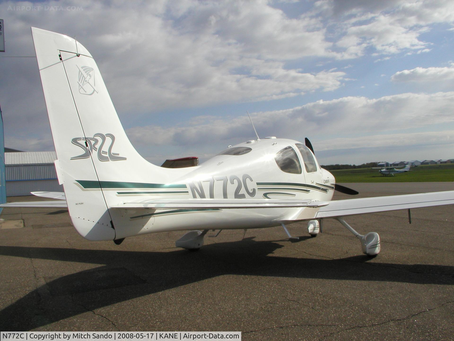 N772C, 2002 Cirrus SR22 C/N 0401, Parked on the ramp at Cirrus Flight Operations.