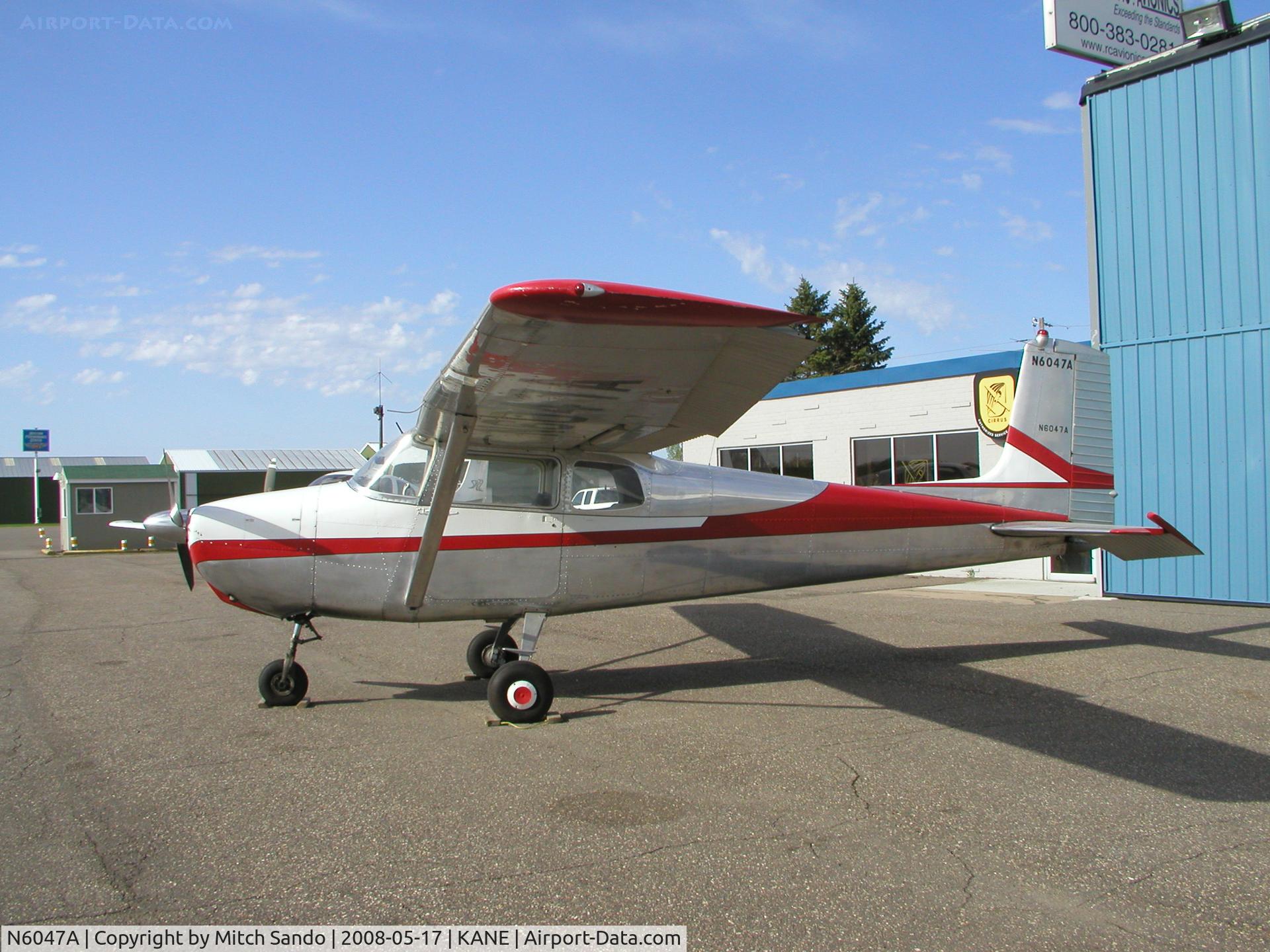N6047A, 1956 Cessna 172 C/N 28647, Parked on the ramp at Cirrus Flight Operations.