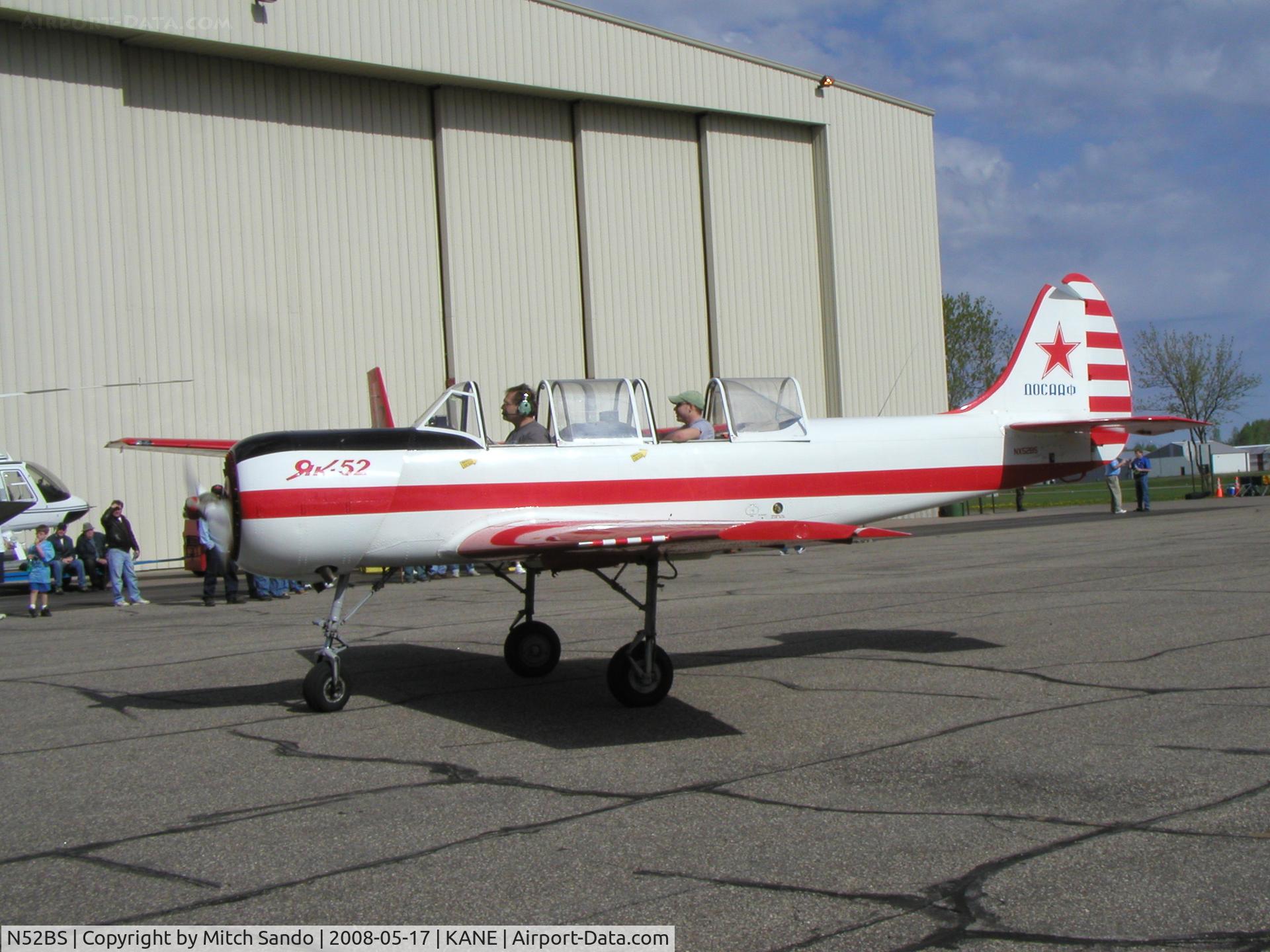 N52BS, 1987 Yakovlev Yak-52 C/N 877504, Blaine Aviation Weekend '08.
