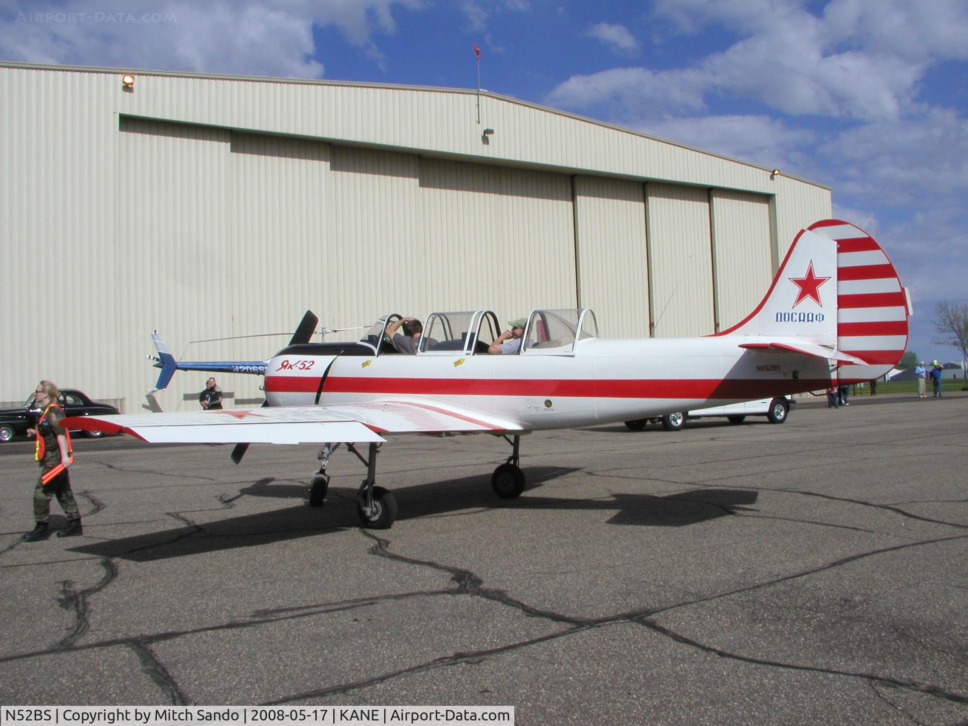 N52BS, 1987 Yakovlev Yak-52 C/N 877504, Blaine Aviation Weekend '08.