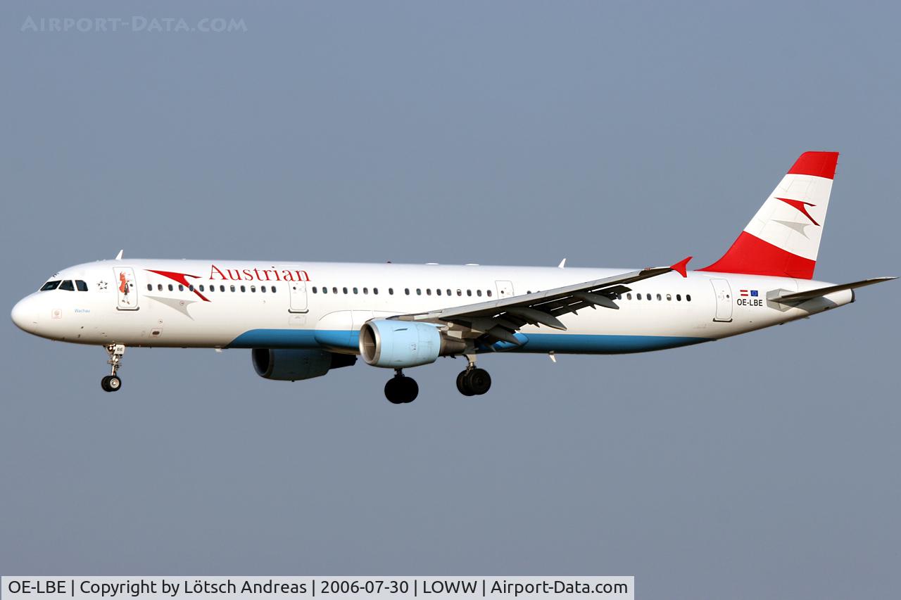 OE-LBE, 1998 Airbus A321-211 C/N 935, 