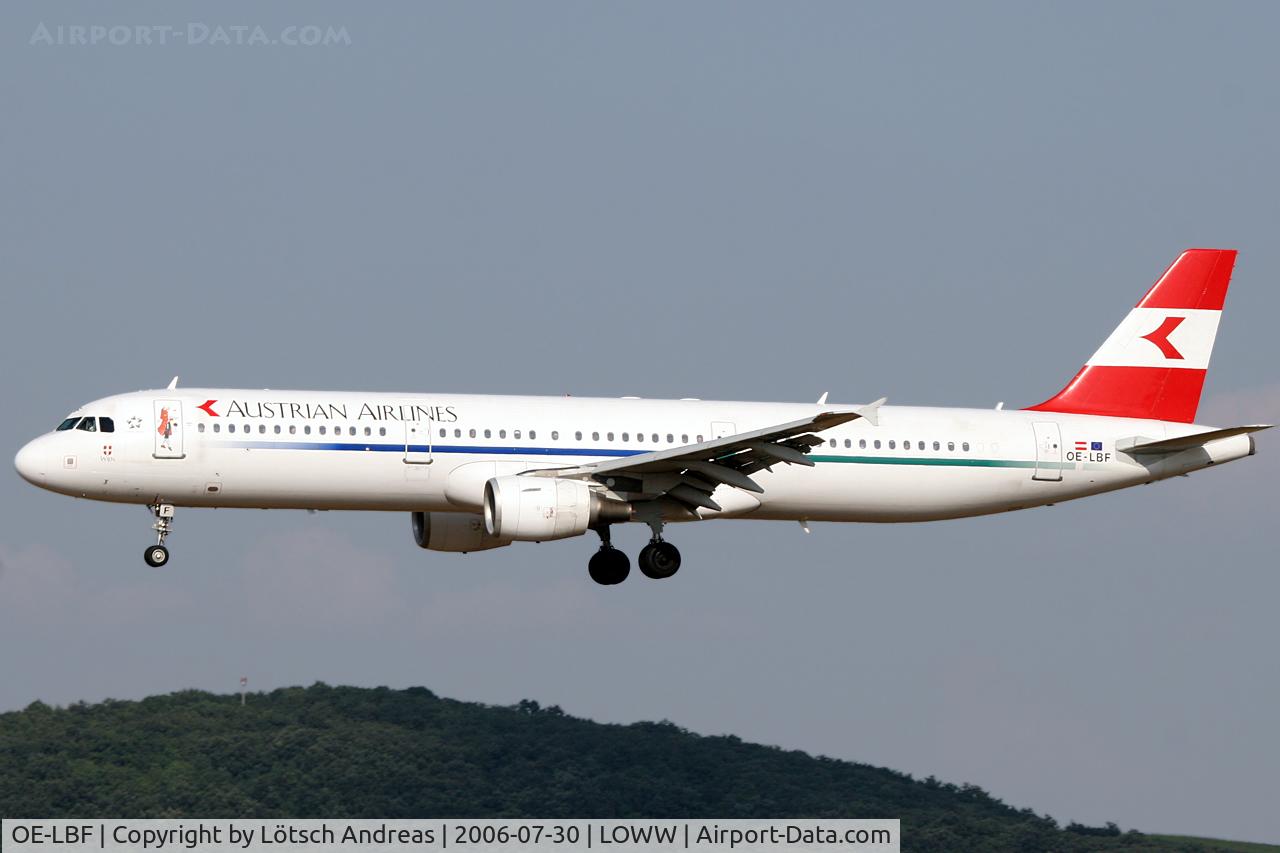 OE-LBF, 2001 Airbus A321-211 C/N 1458, 