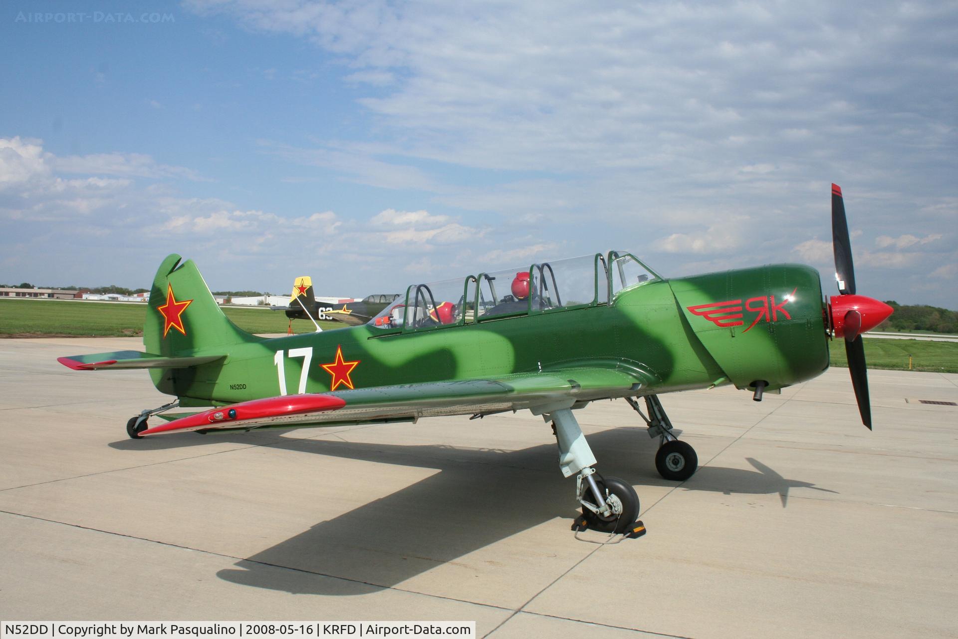 N52DD, 2002 Yakovlev (Aerostar) Yak-52TW C/N 0212404, YAK-52TW