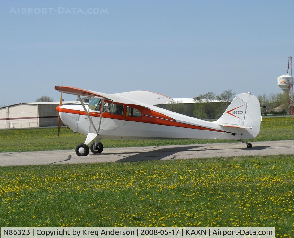 N86323, 1946 Aeronca 11AC Chief C/N 11AC-129, Taxiing after landing on rwy 31