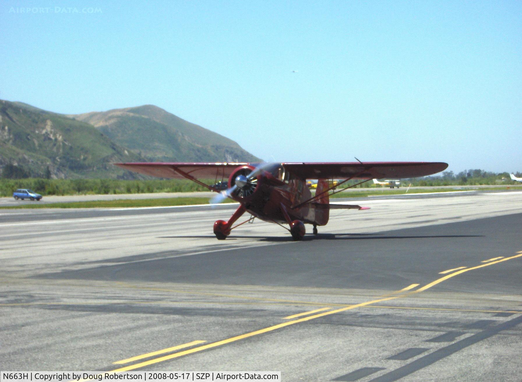 N663H, Howard Aircraft DGA-15P C/N 1766, Howard DGA-15P, Pratt & Whitney R-985 Wasp Jr. 450 Hp, taxi to Rwy 22