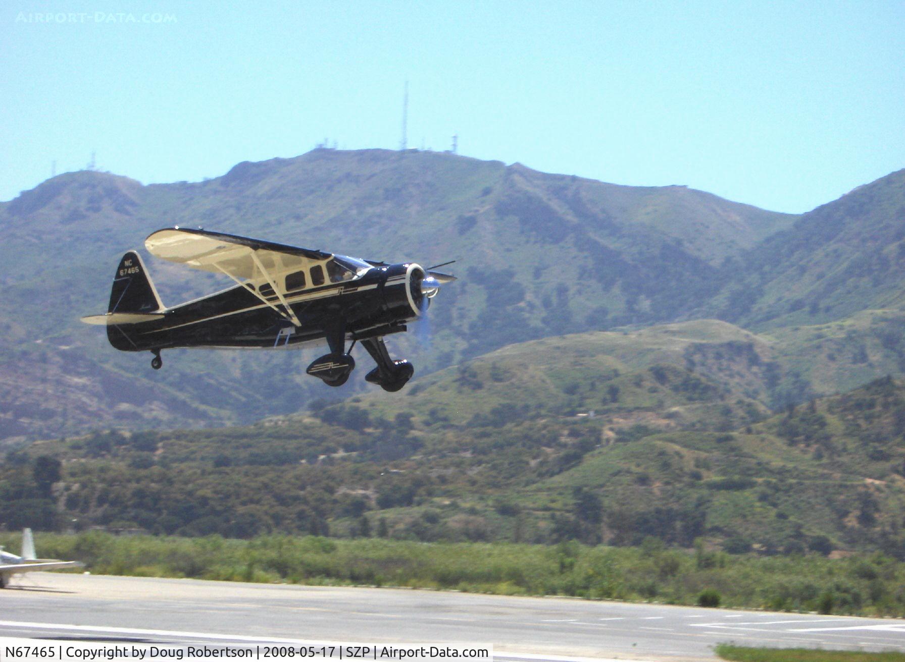 N67465, 1946 Howard Aircraft DGA-15P C/N 985, 1946 Howard DGA-15P, P&W R-985 Wasp Jr. 450 Hp, a stunning, flawless creampuff! Takeoff climb Rwy 22 to SBP for lunch