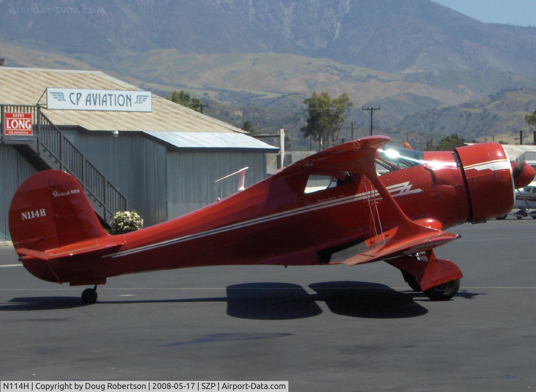 N114H, 1939 Beech D17S Staggerwing C/N 327, 1939 Beech D17S STAGGERWING, P&W R-985 Wasp Jr. 450 Hp, taxi after refueling
