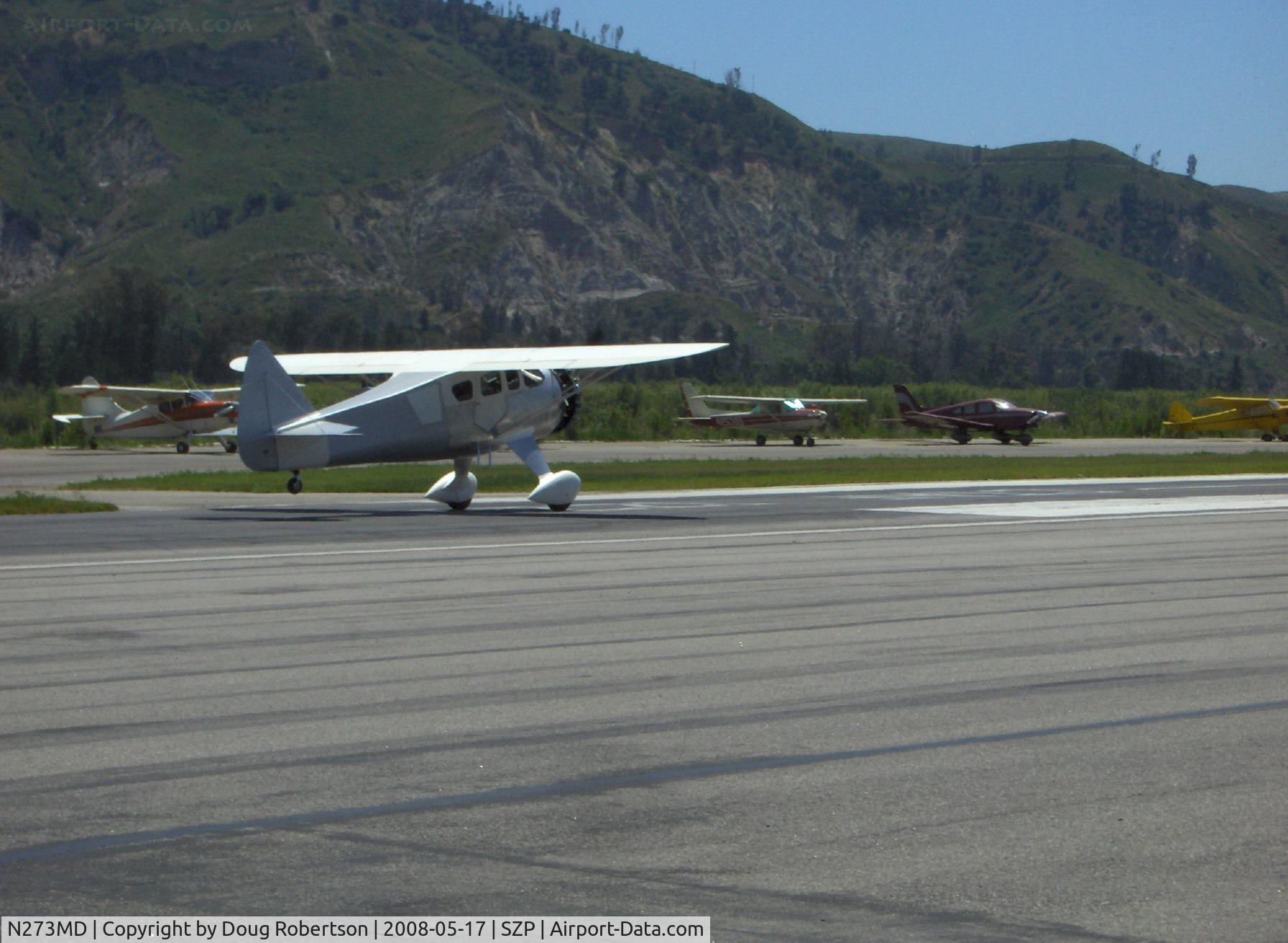 N273MD, 2008 Dickenson Howard DGA-21 (Replicate) C/N 001, Dickenson Howard DGA-21, Experimental class, P&W R-1340-57 600 Hp Wasp radial, fast taxi test on Rwy 22