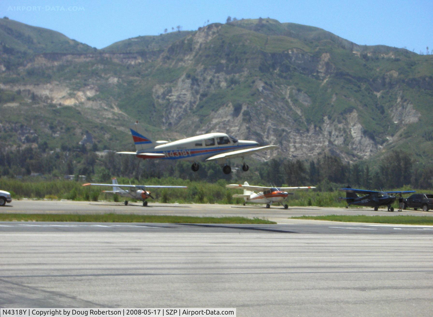 N4318Y, 1983 Piper PA-28-161 Warrior II C/N 28-8416006, 1983 Piper PA-28-161 WARRIOR II, Lycoming O-320-D3G 160 Hp, takeoff climb Rwy 22