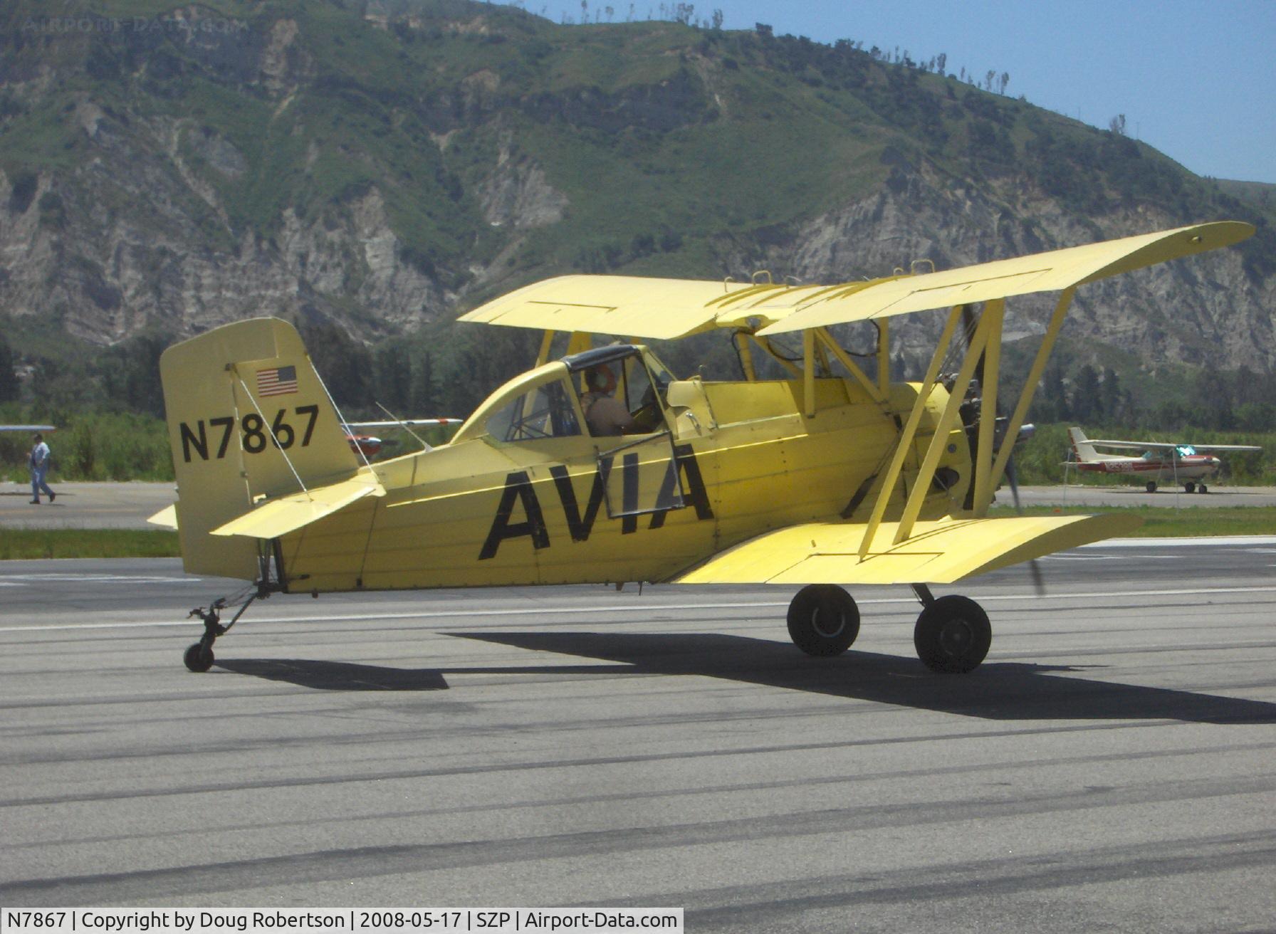 N7867, 1972 Grumman-Schweizer G-164A C/N 999, Grumman-Schweizer G-164A AG-CAT, Pratt & Whitney R-1340 600 Hp, Restricted class, taxi