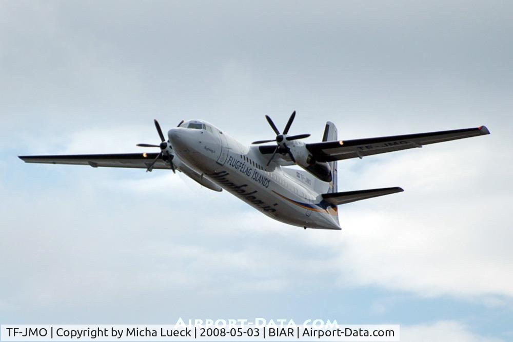 TF-JMO, 1990 Fokker 50 C/N 20205, Climbing out of Akureyri