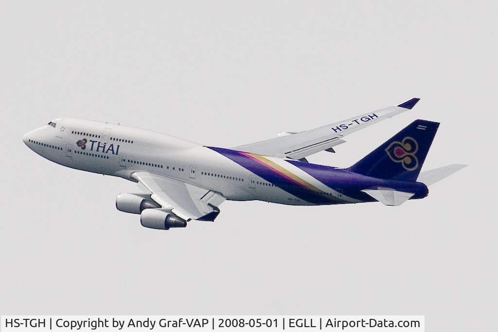 HS-TGH, 1989 Boeing 747-4D7 C/N 24458, Thai International 747-400