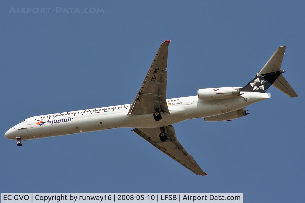 EC-GVO, 1988 McDonnell Douglas MD-83 (DC-9-83) C/N 49642, landing on rwy 34 - ILS-34 approach