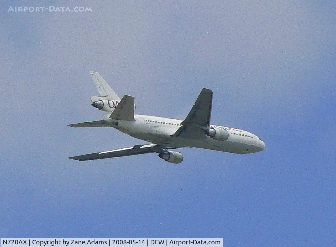 N720AX, 1980 McDonnell Douglas DC10-30 C/N 48252, On approach for DFW (flying over Arlington Muni)