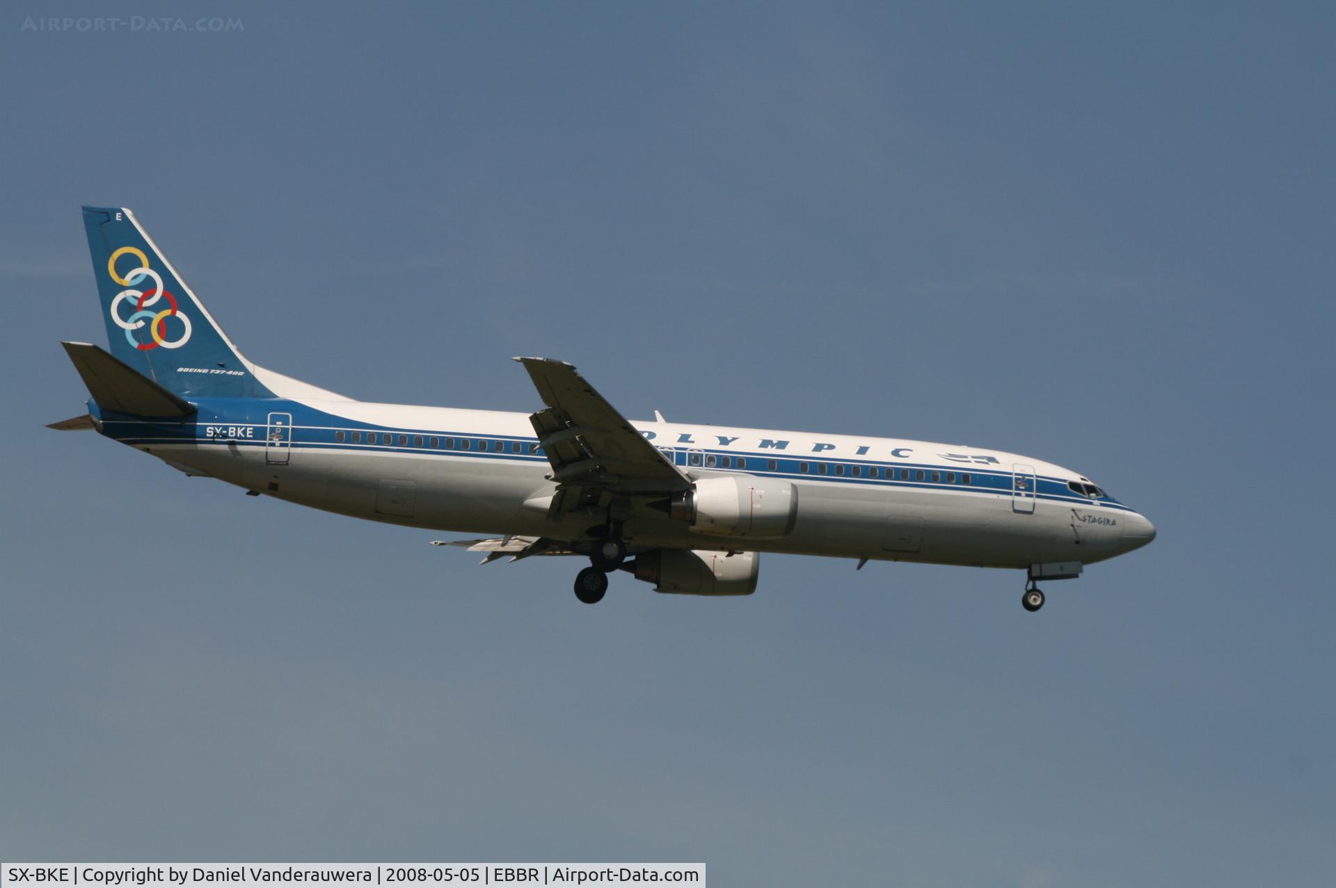 SX-BKE, 1991 Boeing 737-484 C/N 25417/2160, arrival of flight OA145 to rwy 02