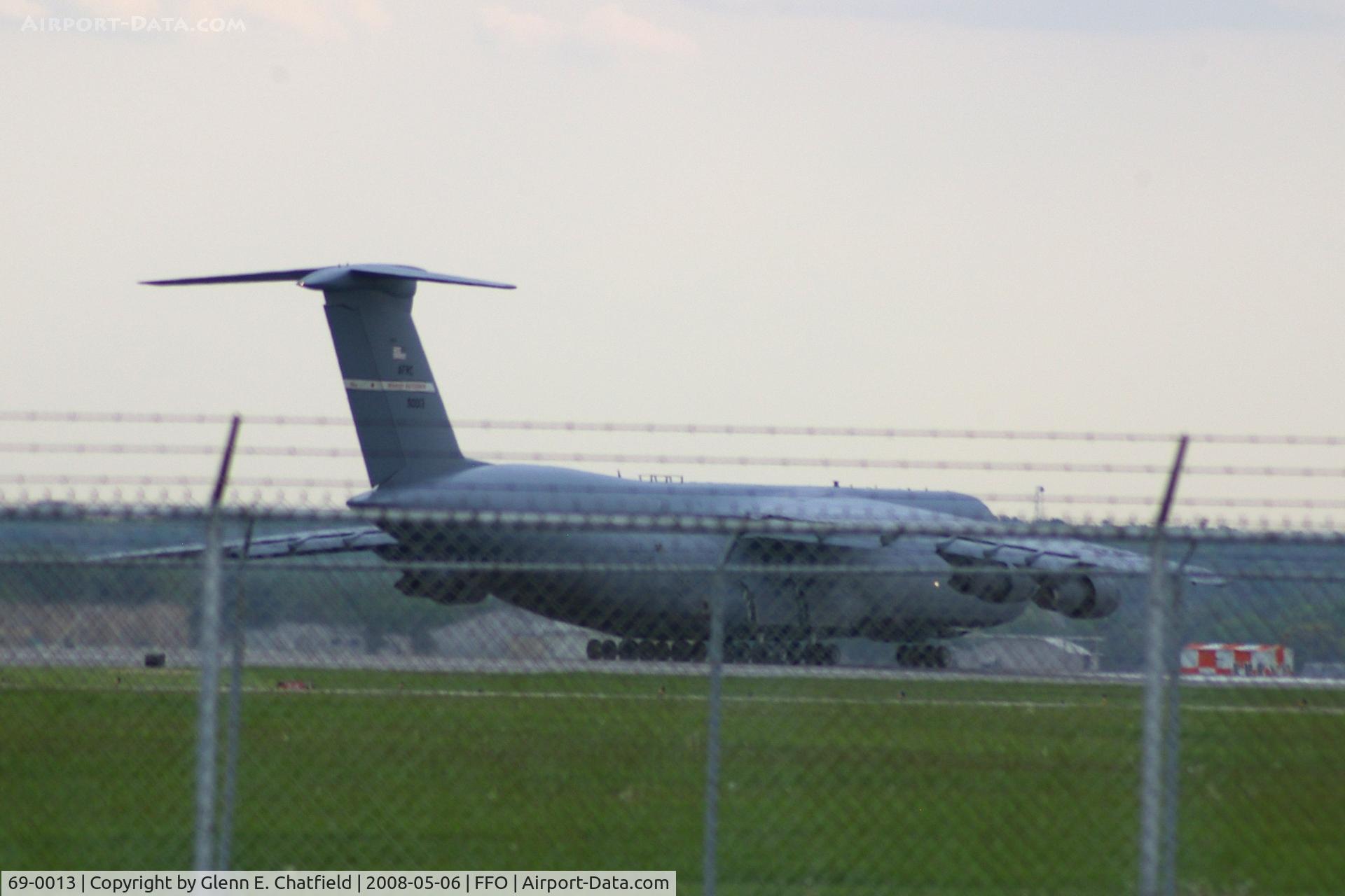69-0013, 1969 Lockheed C-5A Galaxy C/N 500-0044, On the take-off roll.  Seen from across the street.