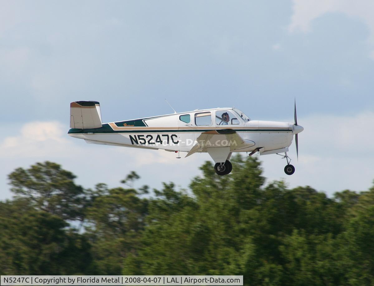 N5247C, 1950 Beech B35 C/N D-2639, B35 Bonanza
