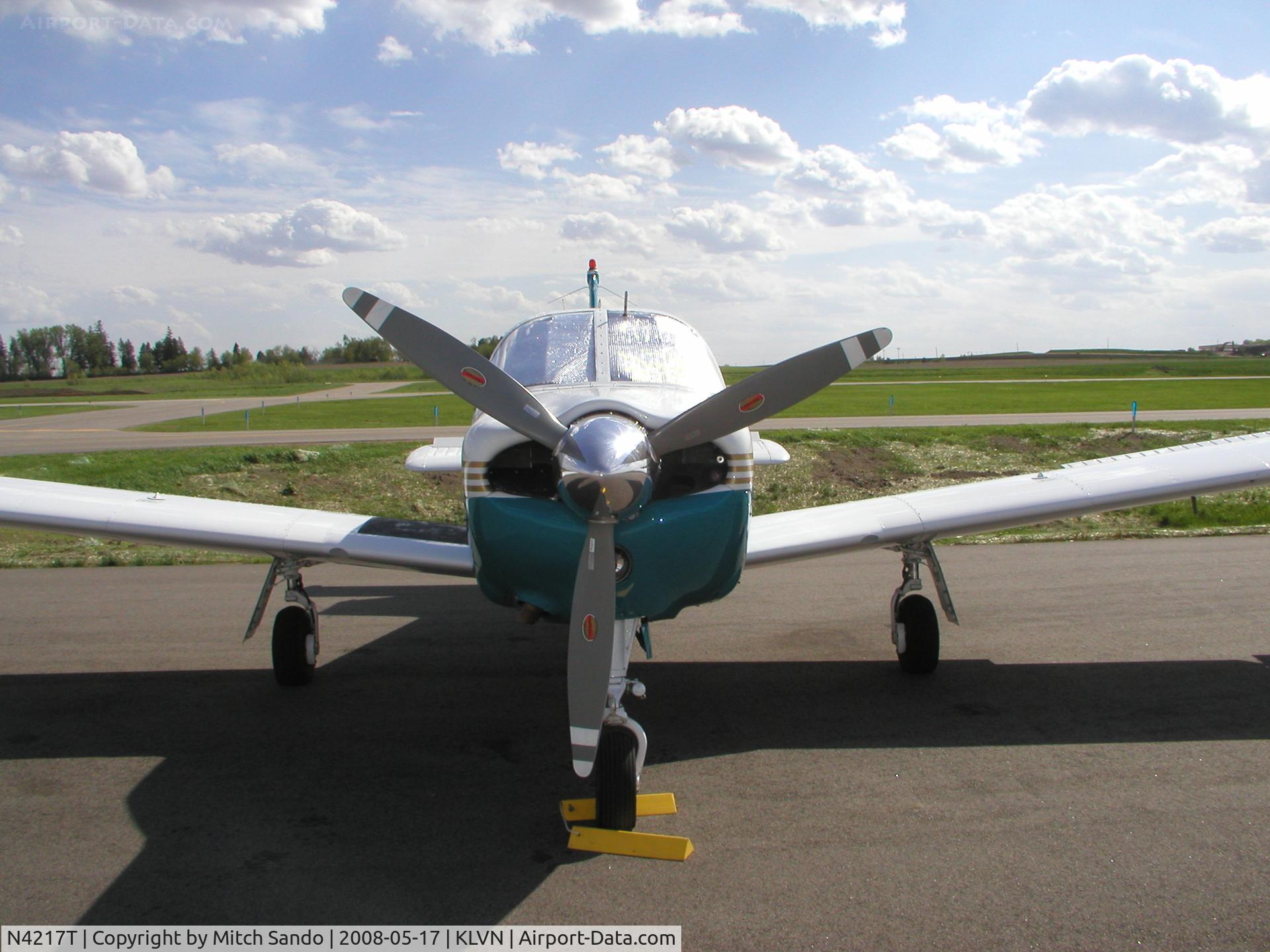 N4217T, 1968 Piper PA-28R-180 Cherokee Arrow C/N 28R-30975, Parked on the ramp at Airlake.