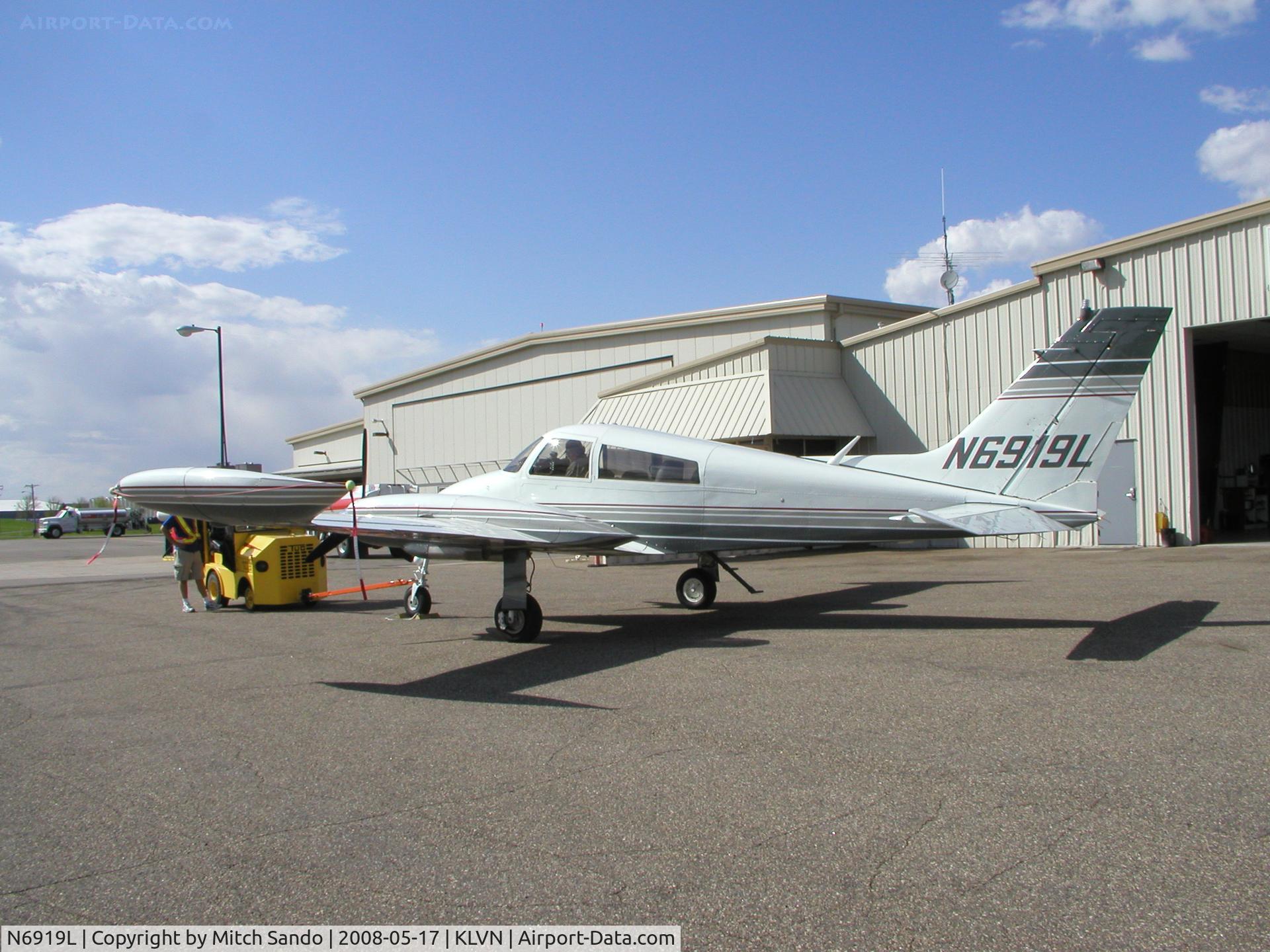N6919L, 1965 Cessna 310K C/N 310K0019, Parked on the ramp at Airlake.