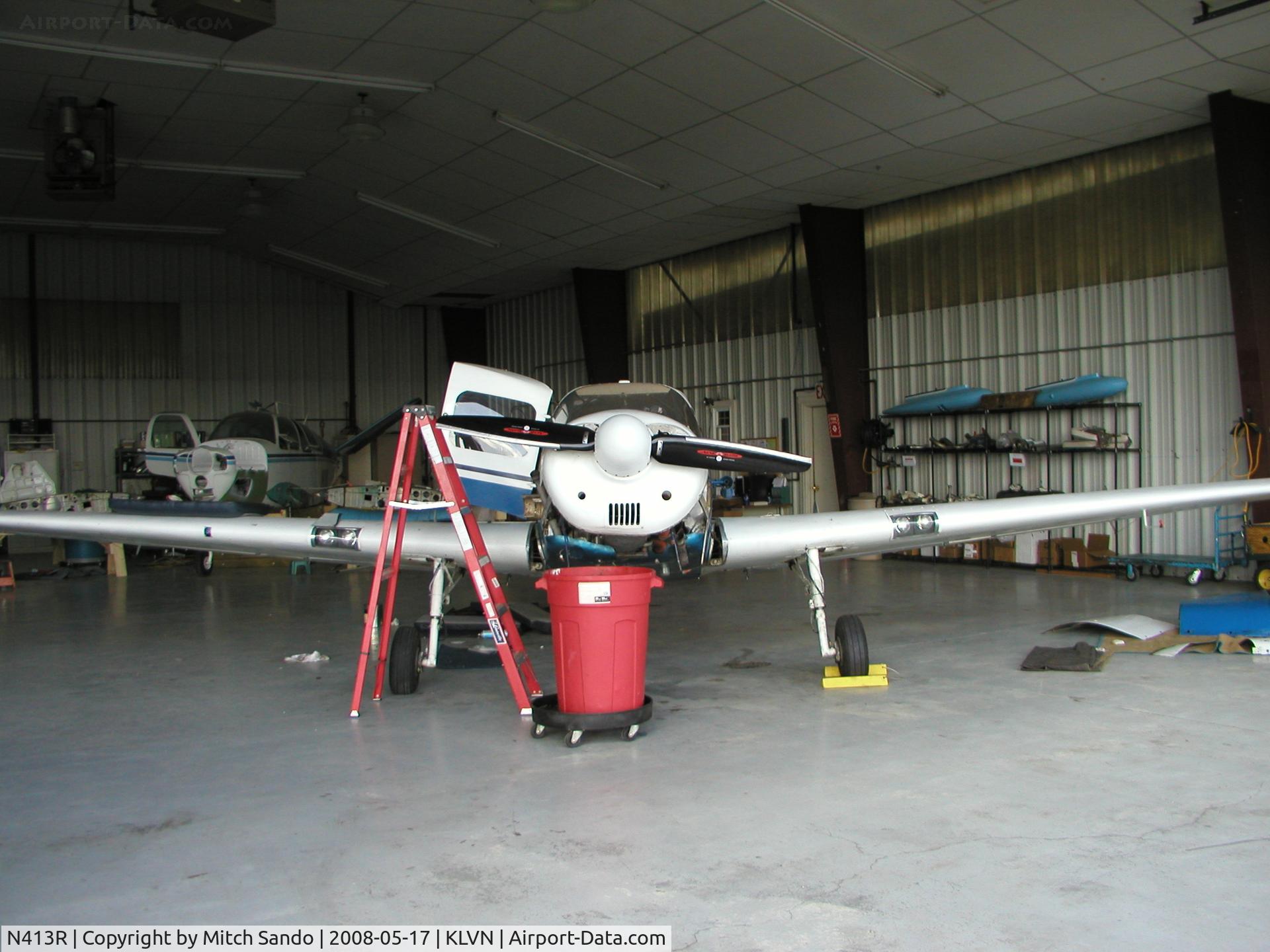 N413R, 1947 Bellanca 14-13-2 Cruisair Senior C/N 1531, Parked inside the maintenance hangar.