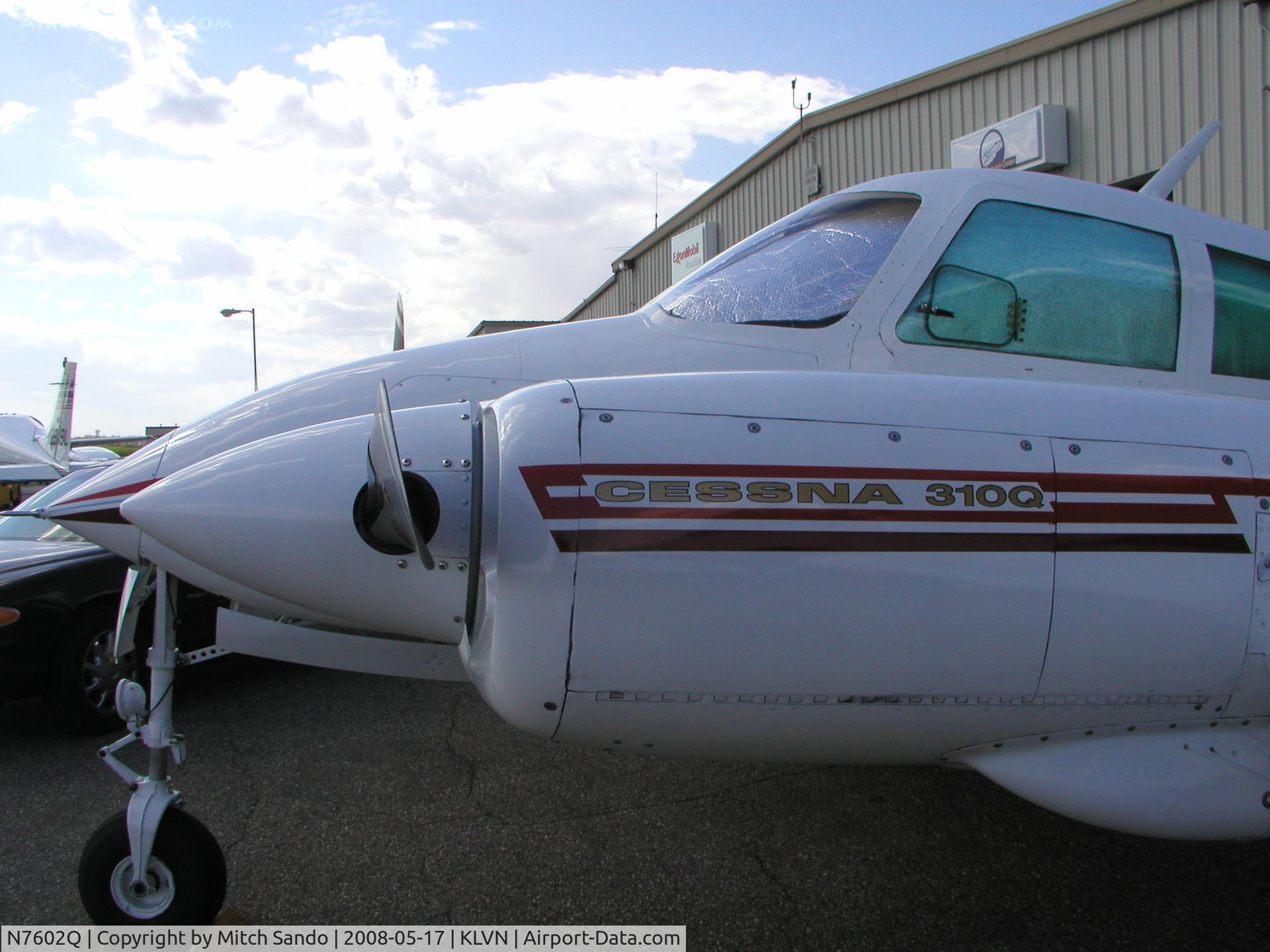 N7602Q, 1970 Cessna 310Q C/N 310Q0102, Parked on the ramp at Airlake.