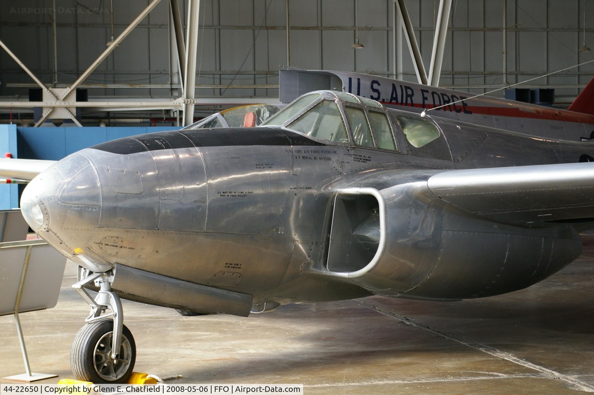 44-22650, 1944 Bell P-59B Airacomet C/N 27-58, Nice detail close up. National Museum of the U.S. Air Force