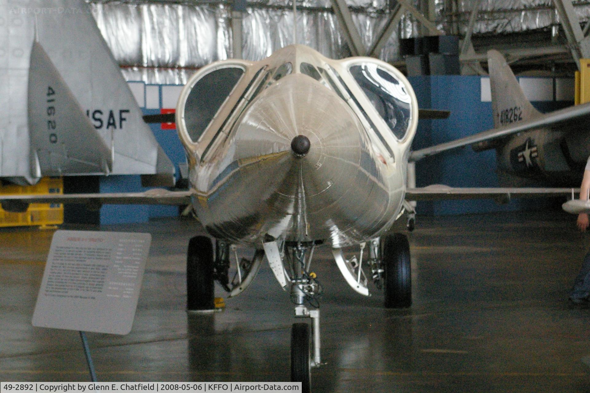 49-2892, 1949 Douglas X-3 Stiletto C/N Not found 49-2892, Head-on shot, in the Air Force Museum.  Looks like a mouse