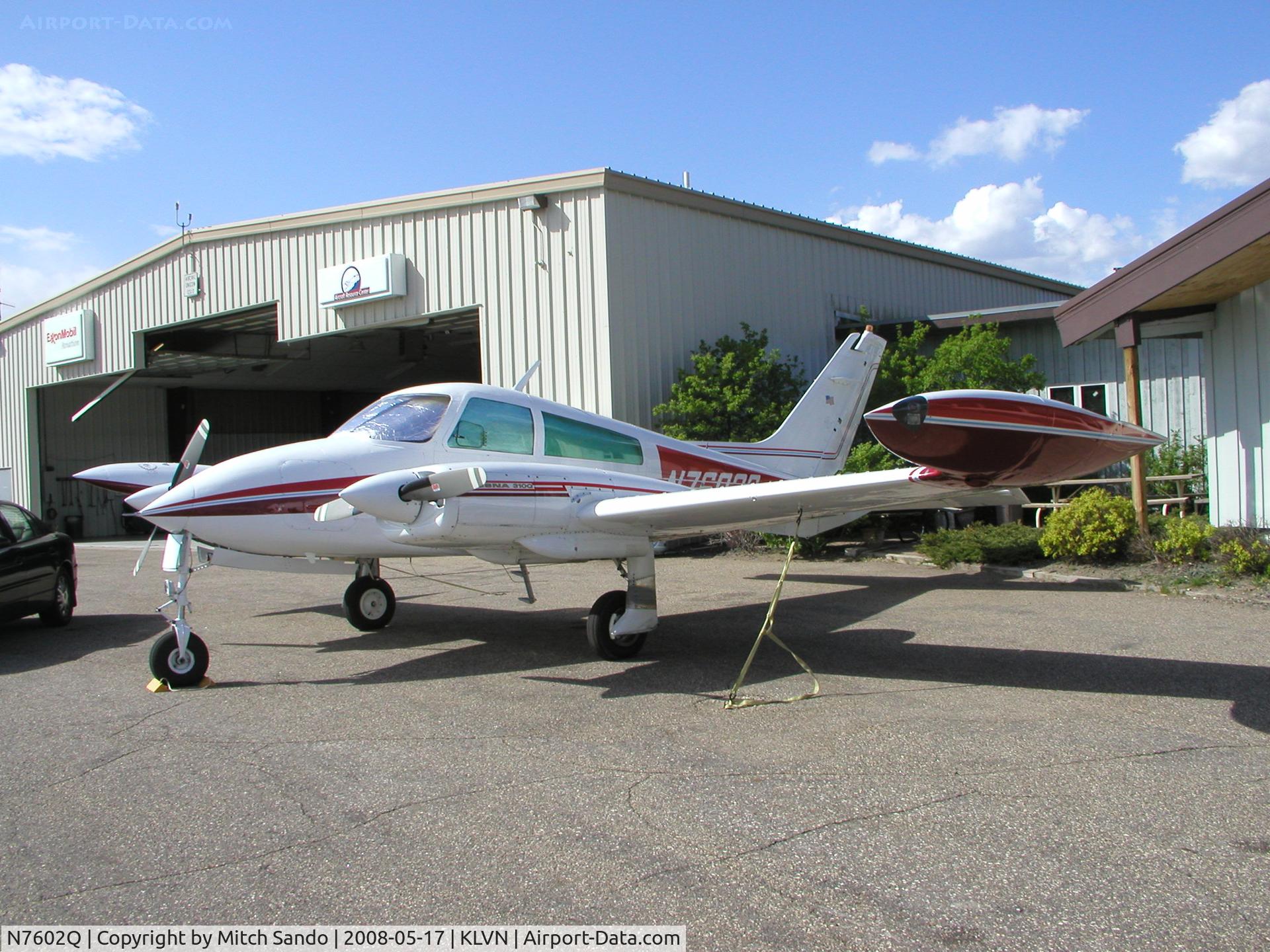 N7602Q, 1970 Cessna 310Q C/N 310Q0102, Parked on the ramp at Airlake.